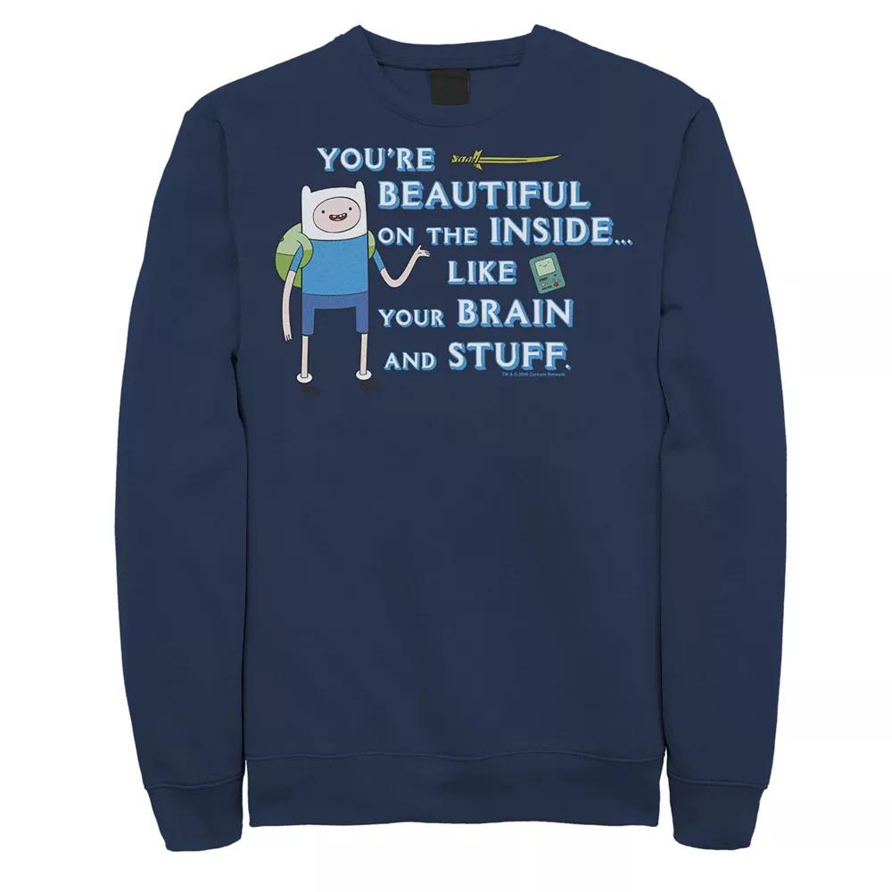 Men's Adventure Time Finn You're Beautiful On The Inside Portrait Fleece,  Product Image