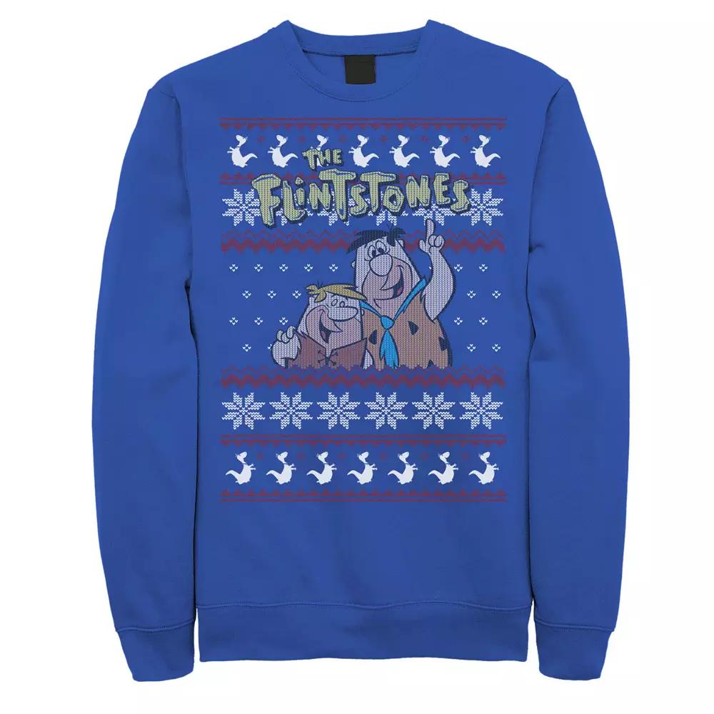 Men's The Flintstones Best Friends Holiday Party Sweatshirt,  Product Image