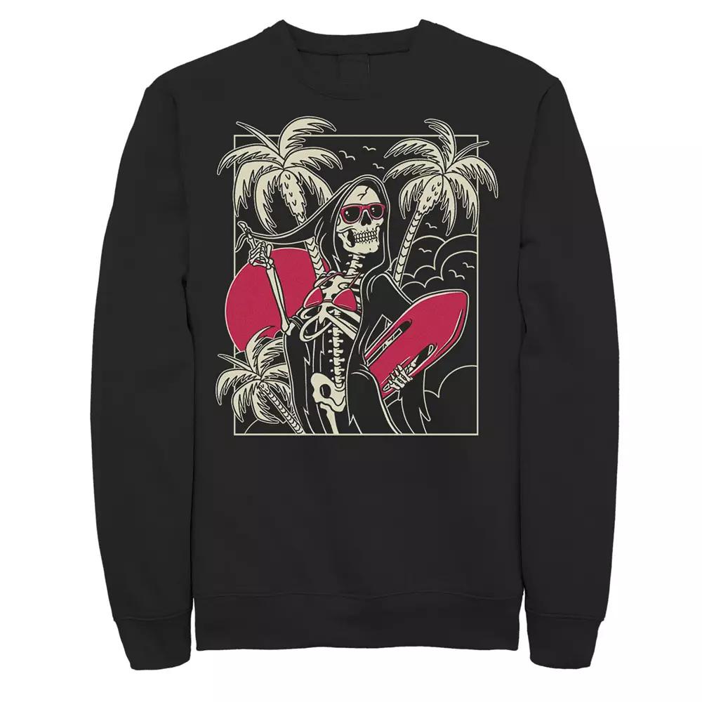 Men's Grim Reaper Surfs Up Portrait Fleece,  Product Image