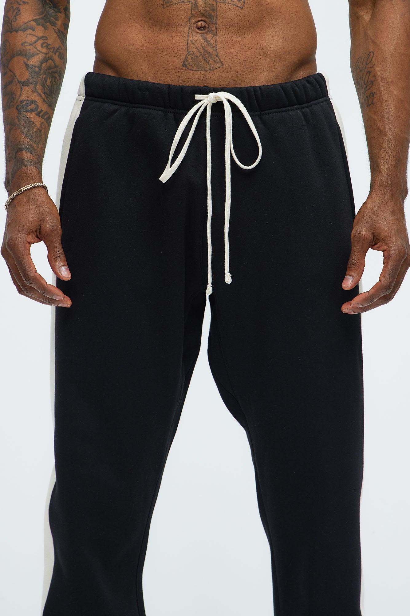 Tyson Heavyweight Striped Jogger - Black Product Image