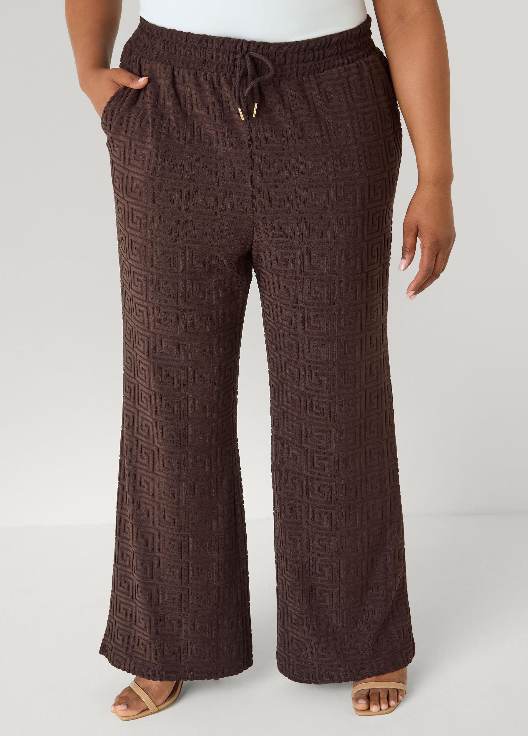 Greek Key Wide Leg Pants Product Image