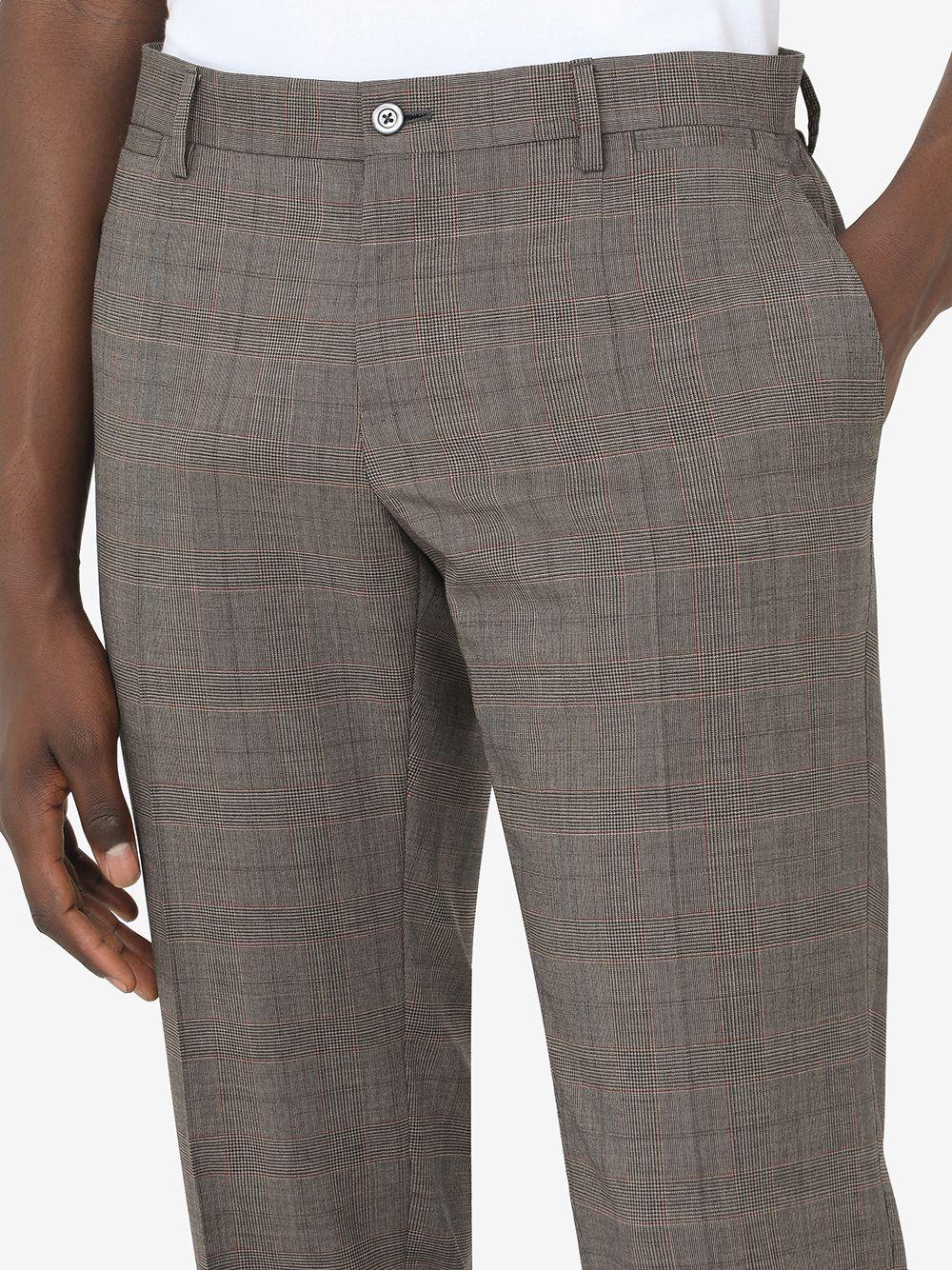glen-plaid wool tailored trousers Product Image