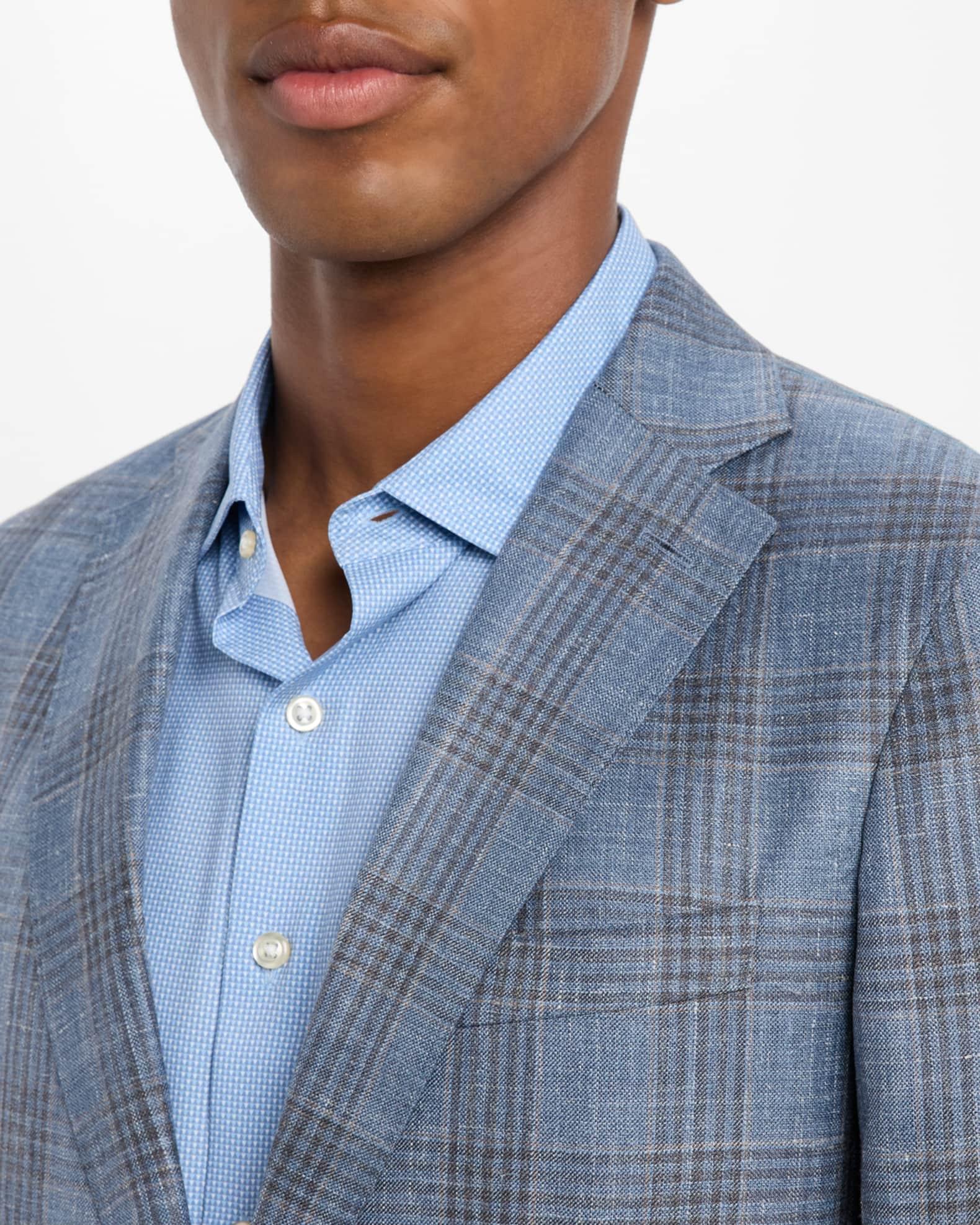 Men's Ames Wool and Linen Plaid Sport Coat Product Image