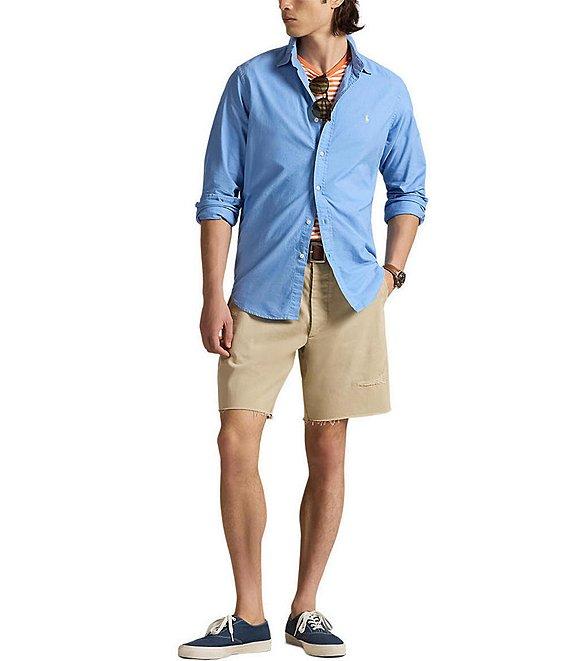 Polo Ralph Lauren Solid Garment-Dye Oxford Classic Fit Long Sleeve Woven Shirt Product Image