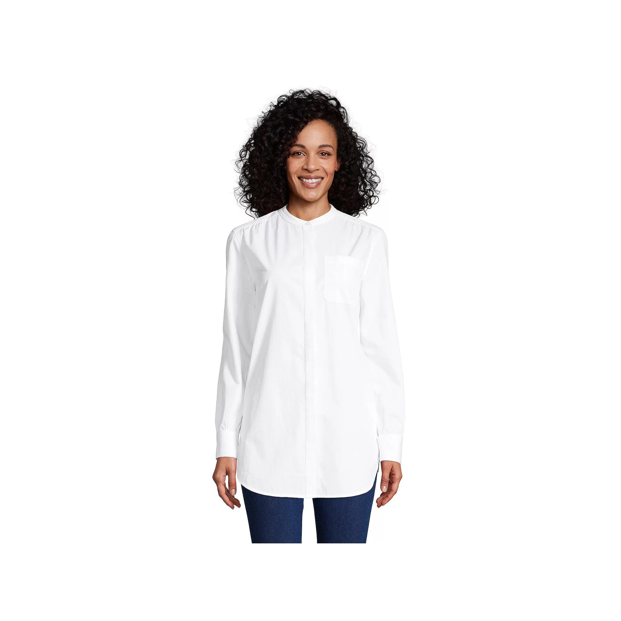 Petite Lands' End Poplin A-line Tunic Shirt, Women's,  Product Image