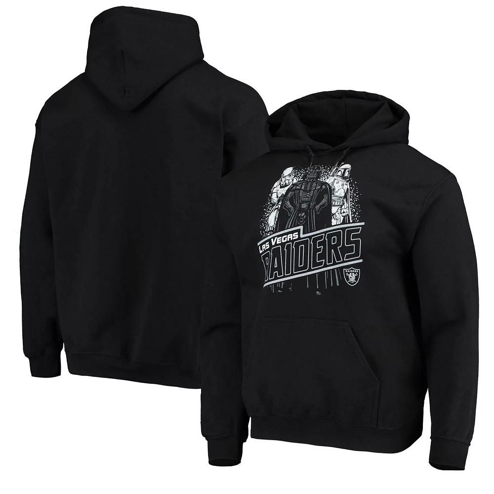 Men's Junk Food Black Las Vegas Raiders Star Wars Empire Pullover Hoodie,  Product Image