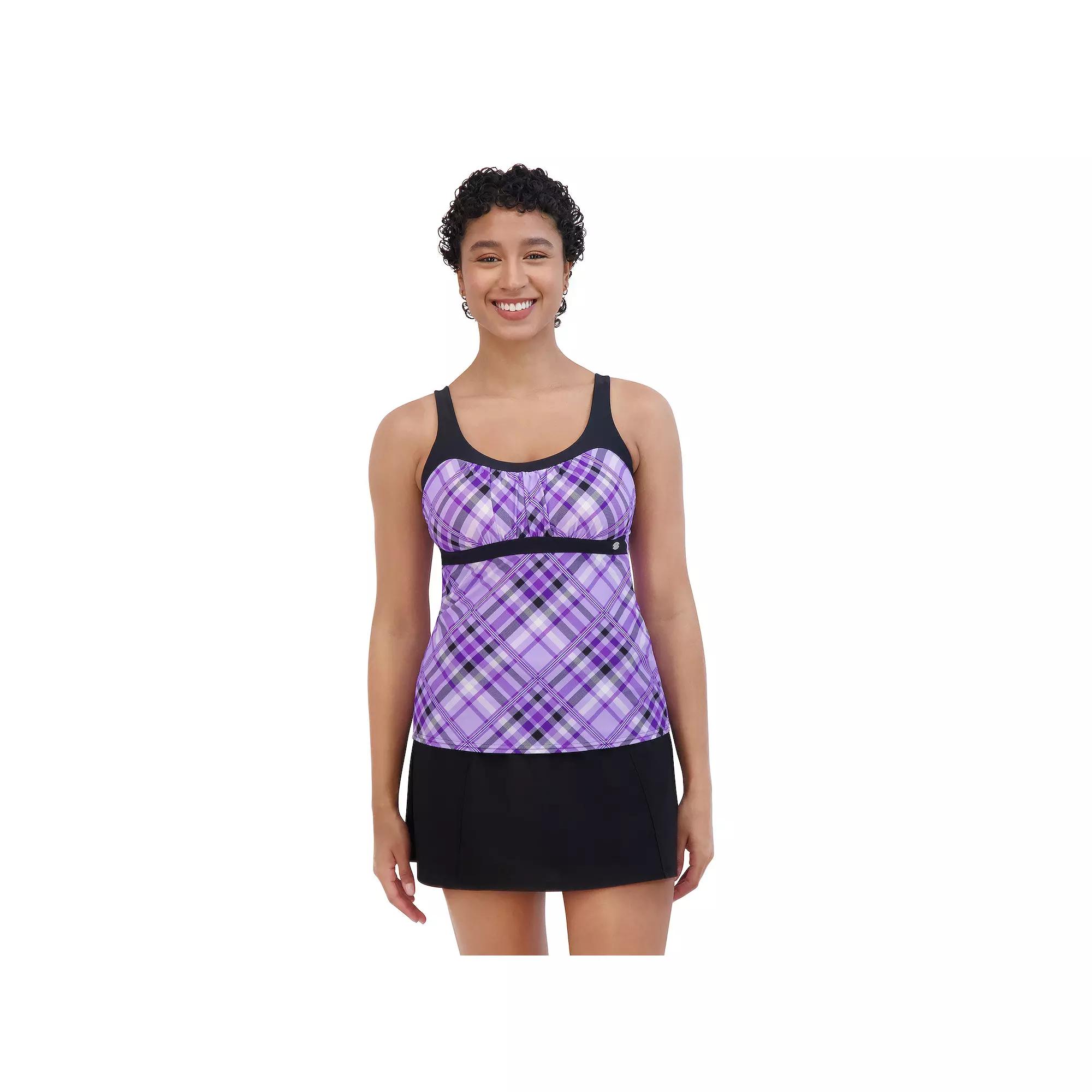 Women's ZeroXposur UPF 30+ Hopscotch Peasant Tankini, Size: XXL, Macaroon Product Image