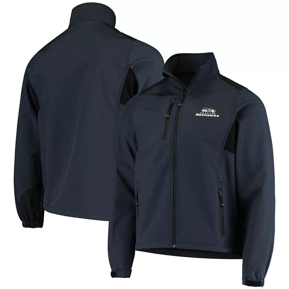 Men's Dunbrooke Navy Seattle Seahawks Circle Softshell Fleece Full-Zip Jacket, Size: XL, Blue Product Image