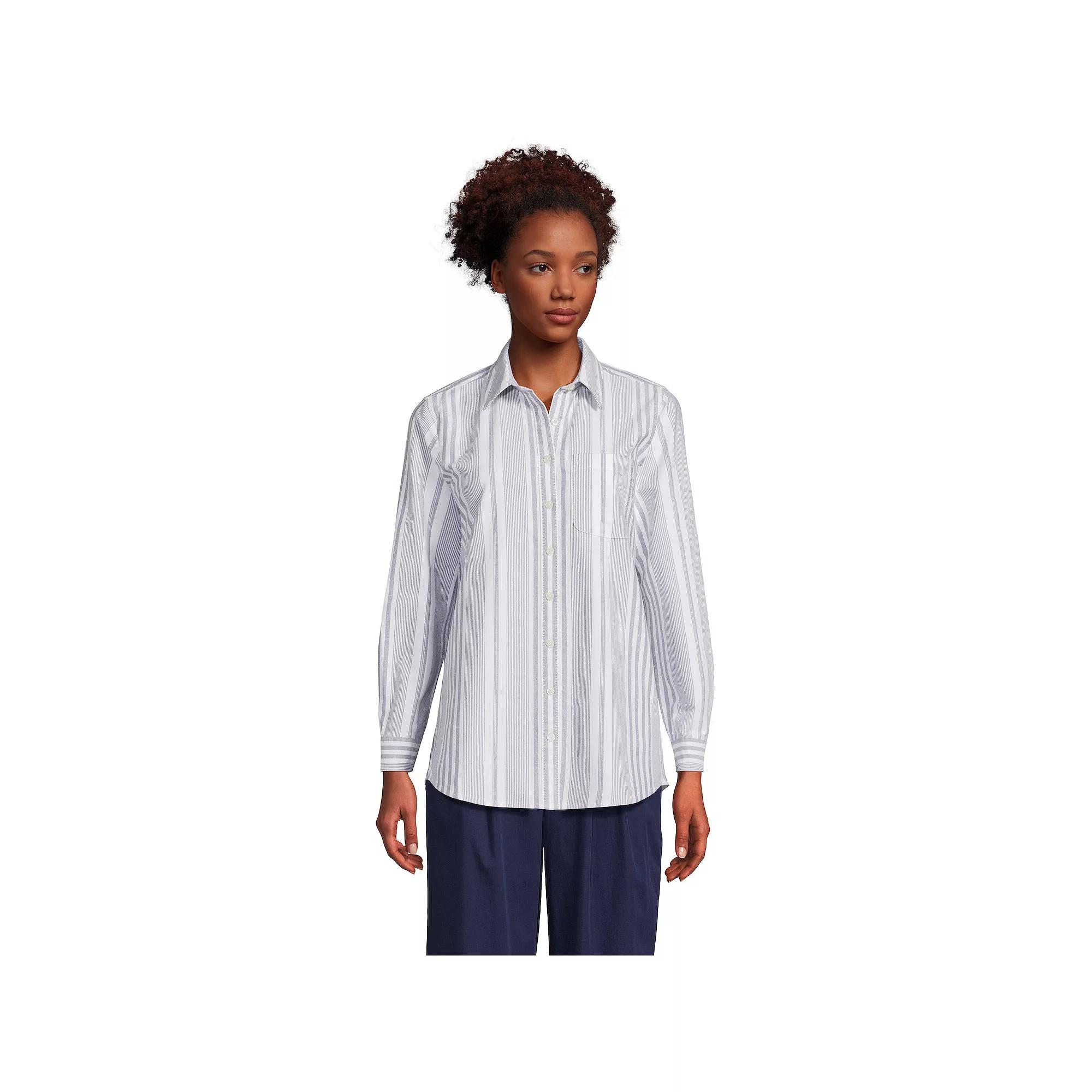 Women's Lands' End Long Sleeve Classic Oxford Dress Shirt,  Product Image