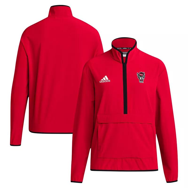Men's adidas Royal Kansas Jayhawks 2024 Coaches Sideline Half-Zip Jacket,  Product Image