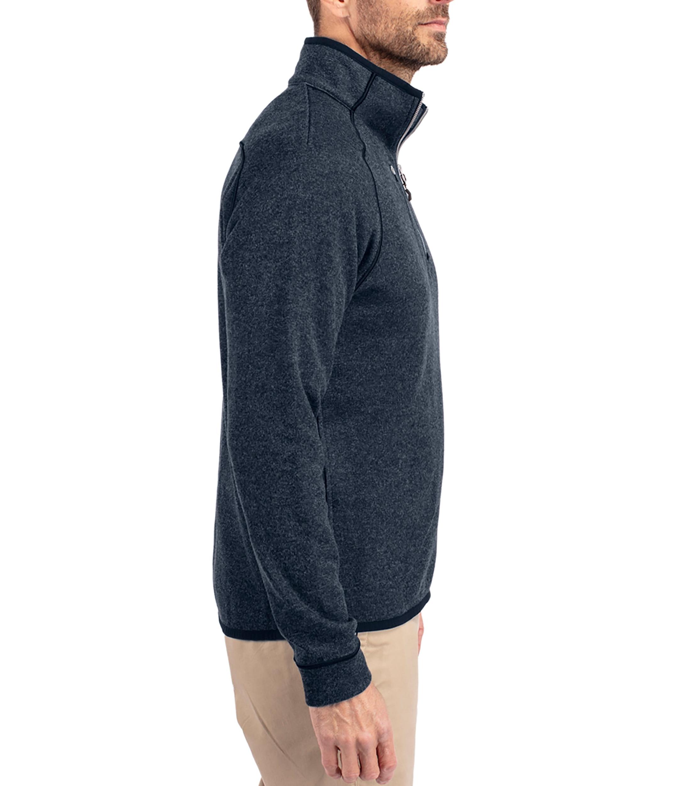 Cutter & Buck Mainsail Sweater-Knit Mens Half Zip Pullover Jacket Product Image