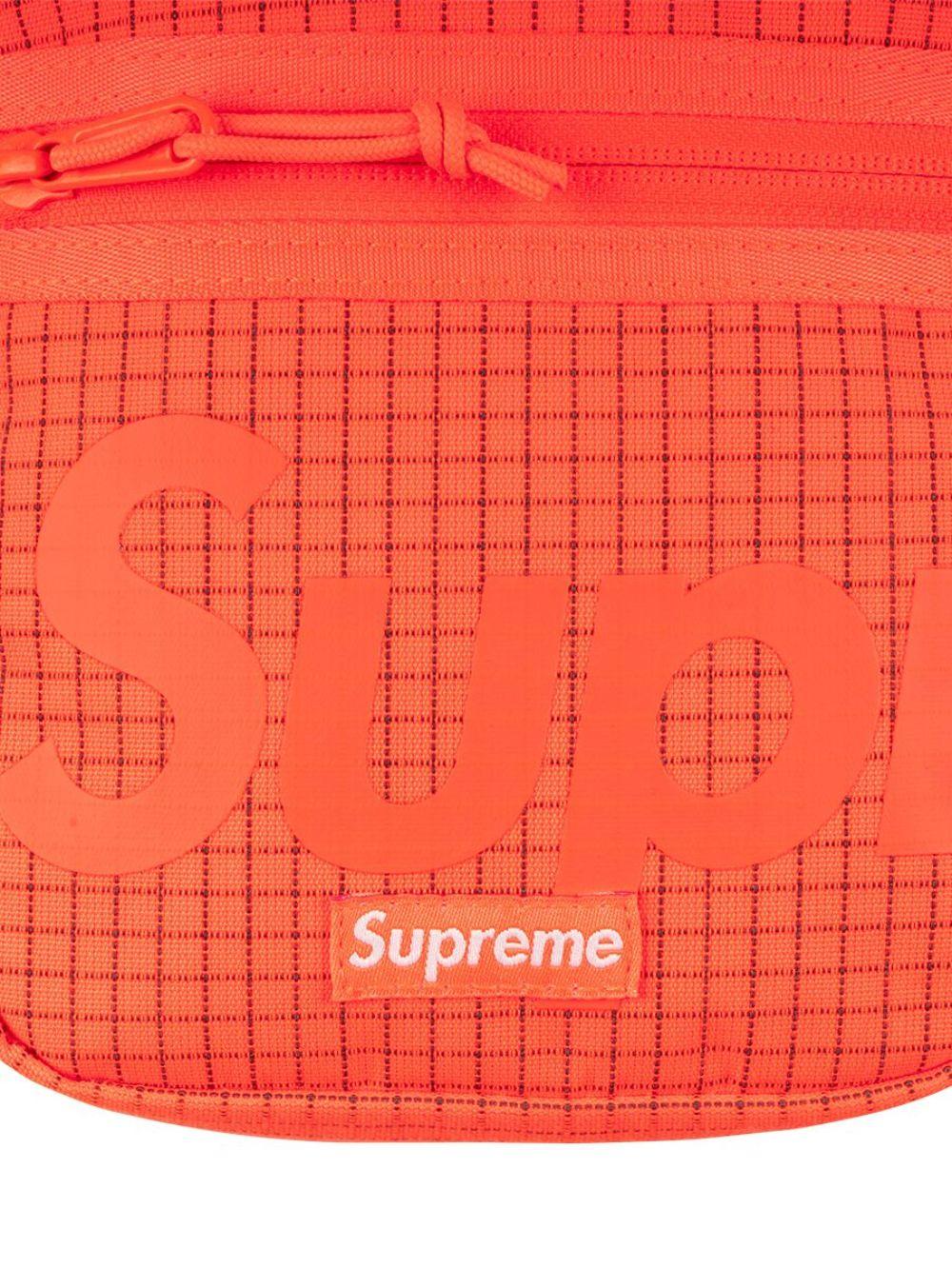 logo-print grid-pattern shoulder bag Product Image