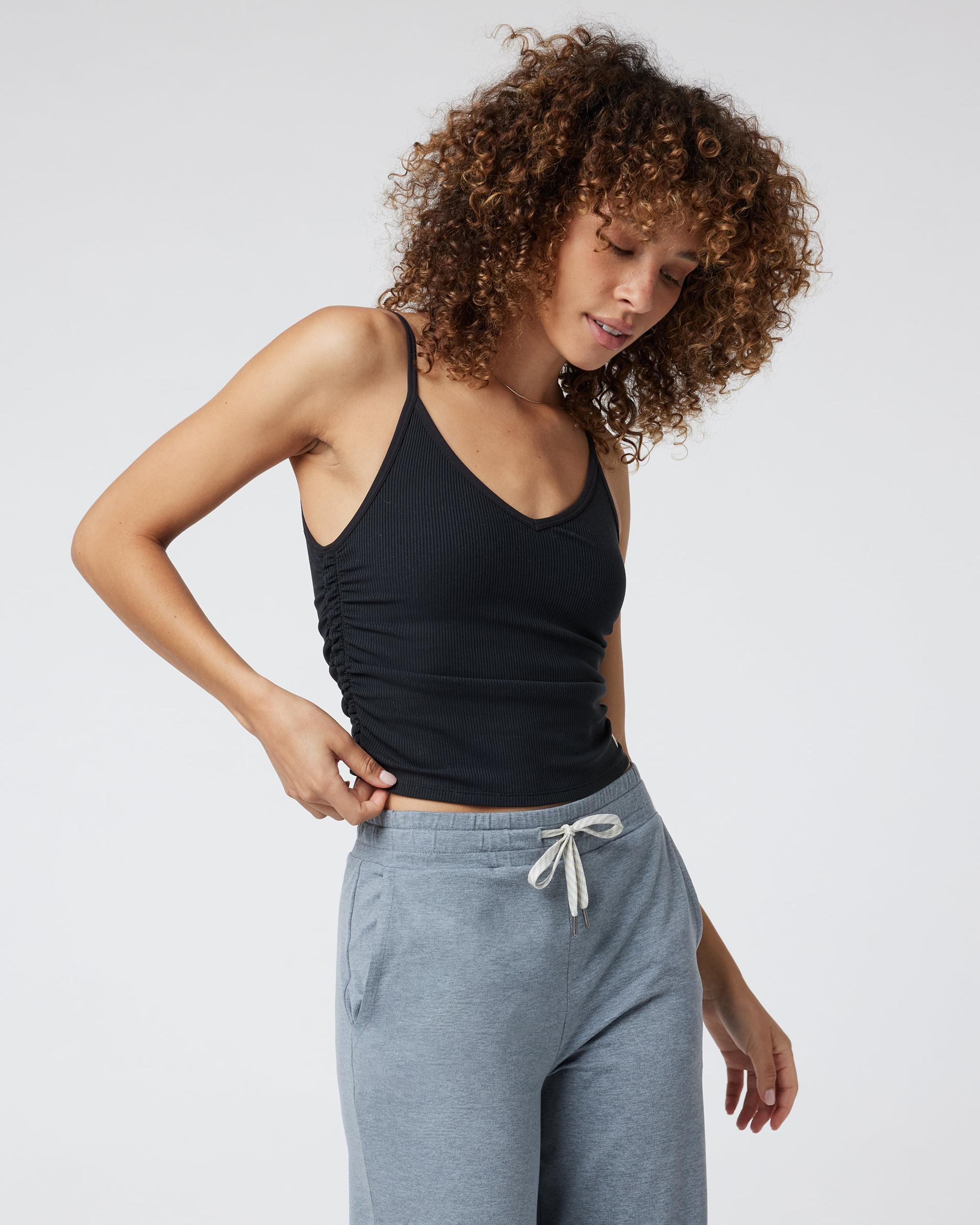 Rib Ruched Tank Product Image