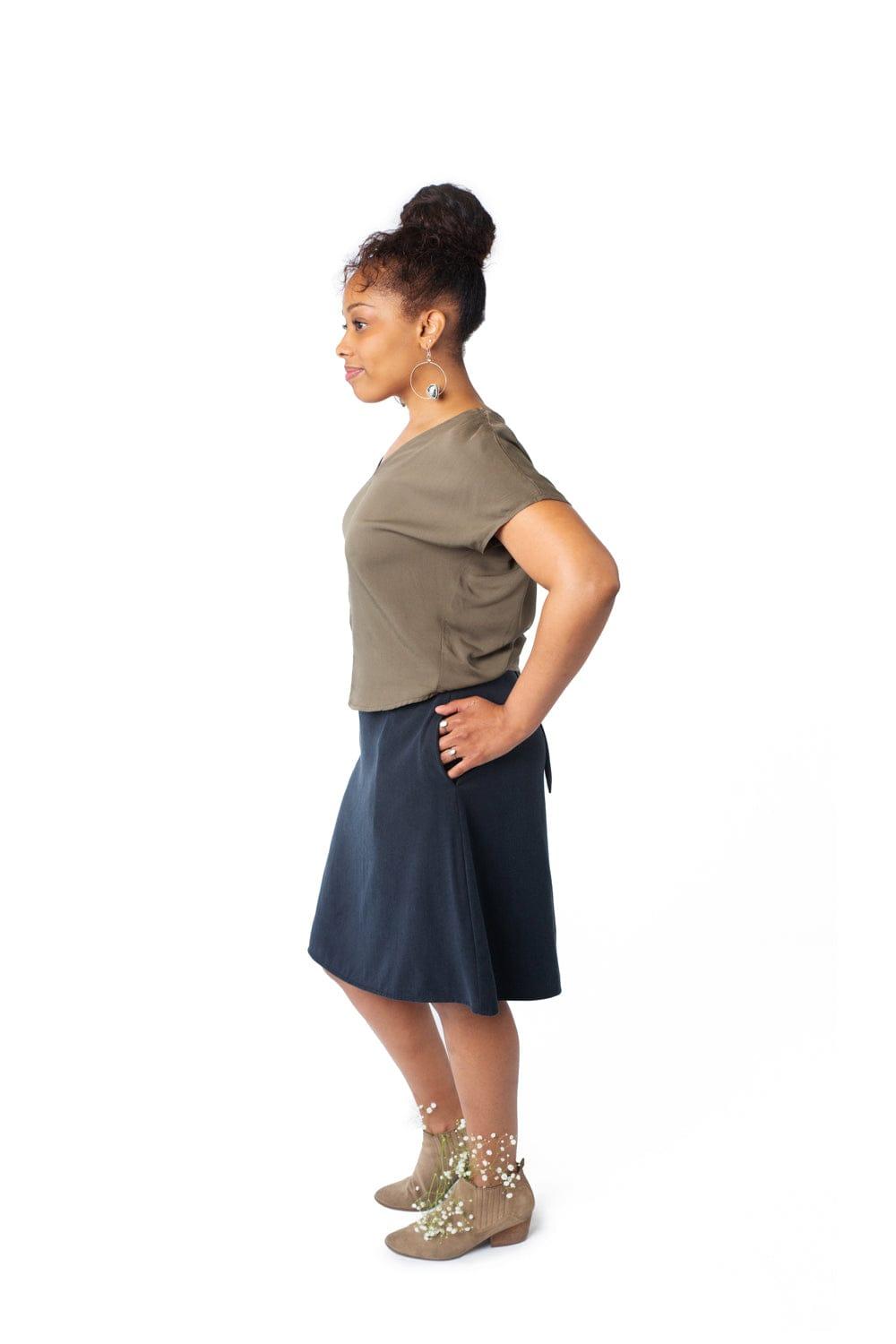 Dolman top in Olive Rayon Twill Product Image