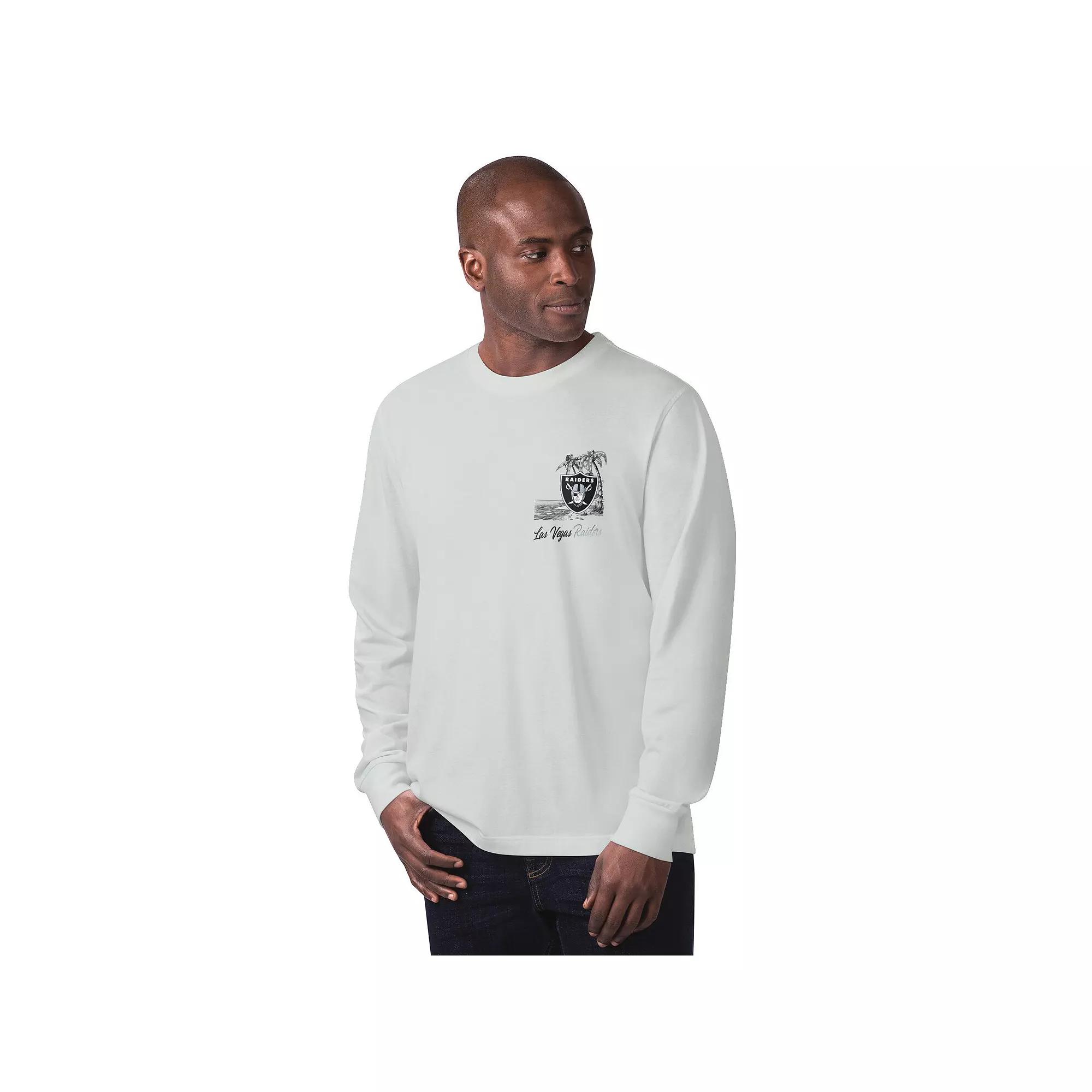 Men's Margaritaville Gray Carolina Panthers It's Five O'Clock Somewhere Long Sleeve T-Shirt,  Product Image