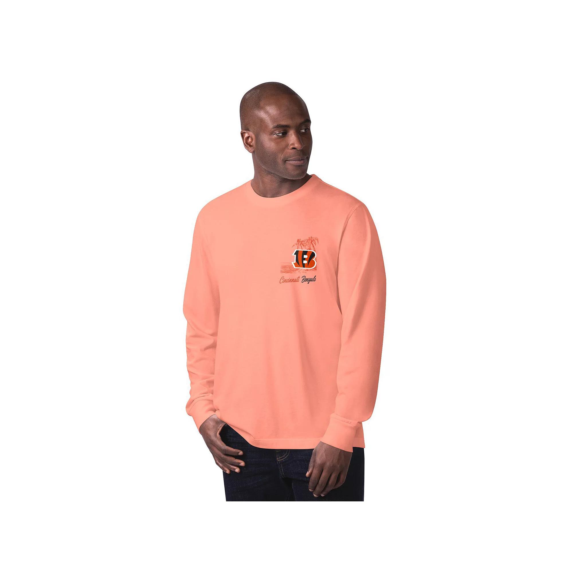 Men's Margaritaville Orange Cincinnati Bengals It's Five O'Clock Somewhere Long Sleeve T-Shirt,  Product Image