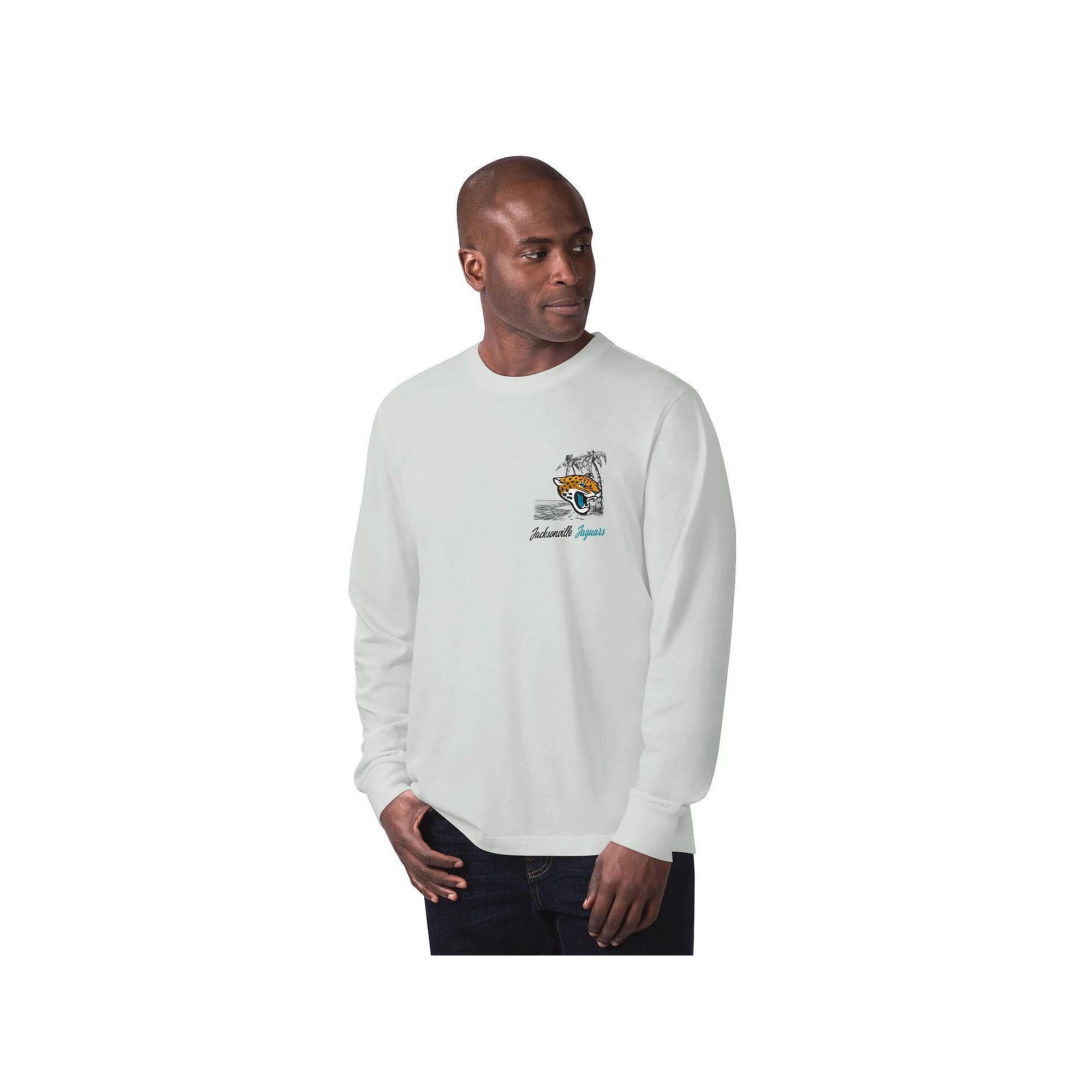 Men's Margaritaville Gray Las Vegas Raiders It's Five O'Clock Somewhere Long Sleeve T-Shirt,  Product Image