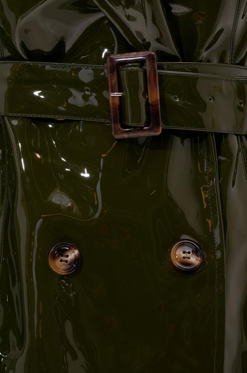 MITICA PATENT TRENCH IN OLIVE Product Image