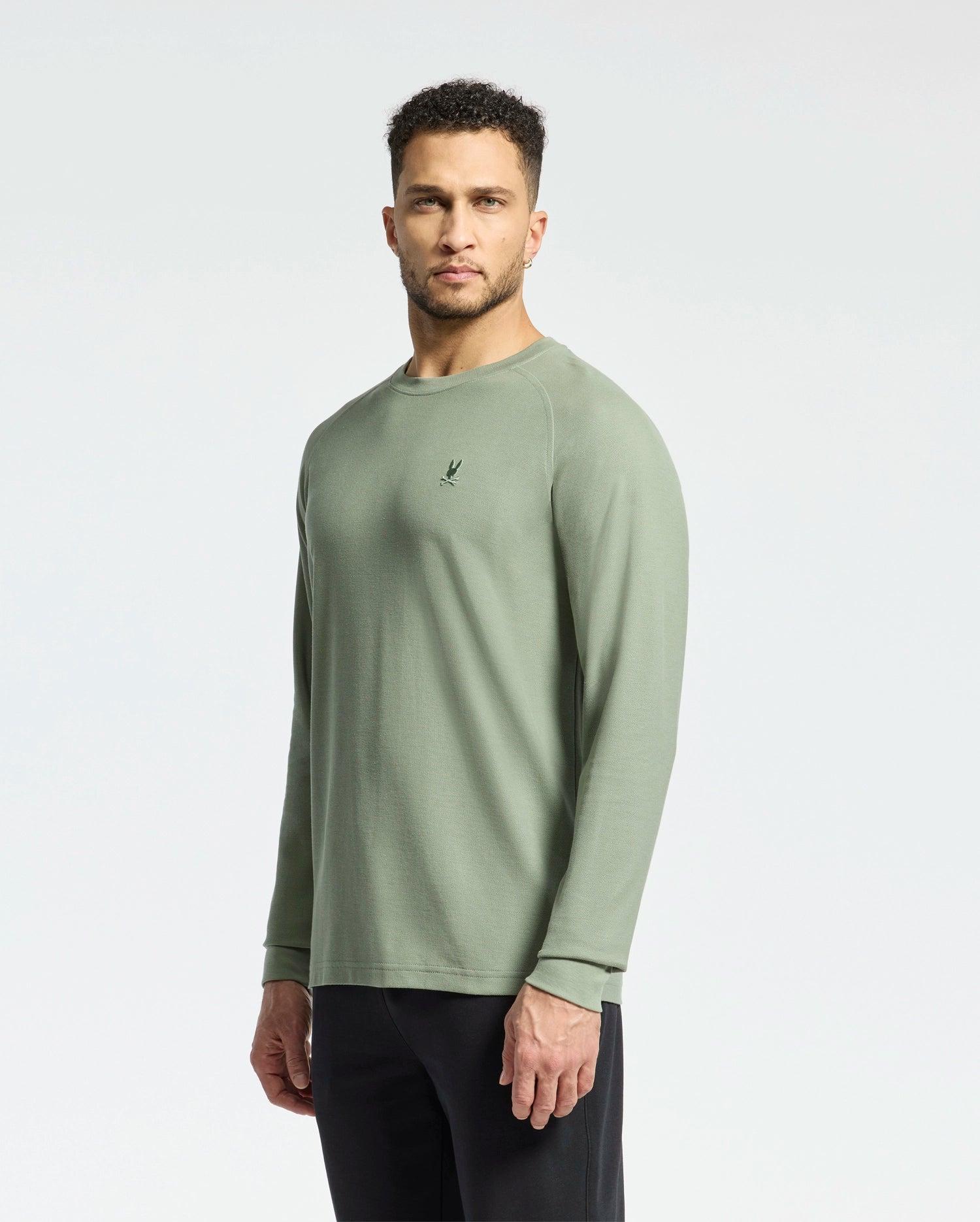 MENS TAYLOR PIQUE LONG SLEEVE TEE - B6T580F200 Product Image