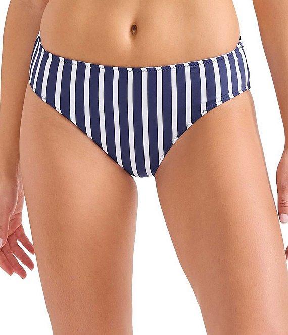 Tommy Bahama Coastline Stripe Reversible High Waist Swim Bottom Product Image