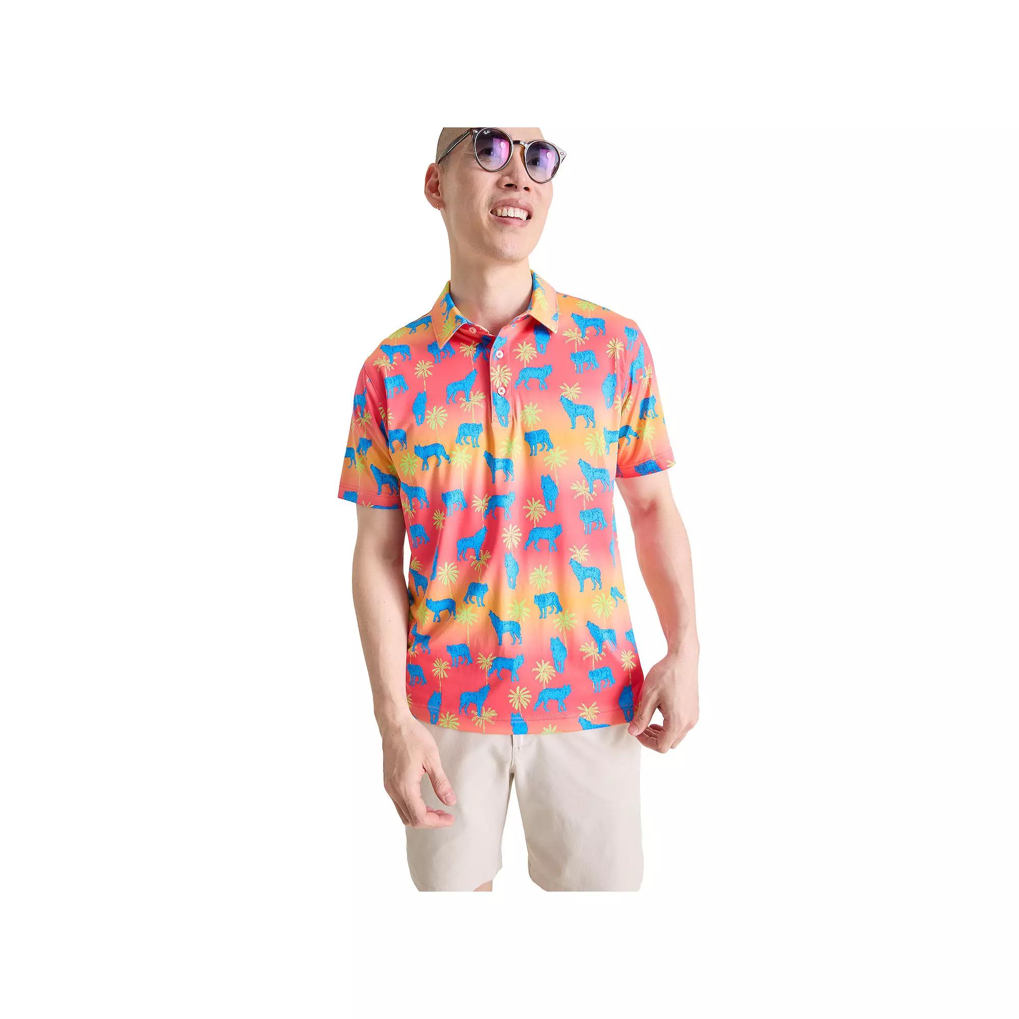 Men's Chubbies Performance Polo Shirt, Size: Medium, Bright Orange Product Image