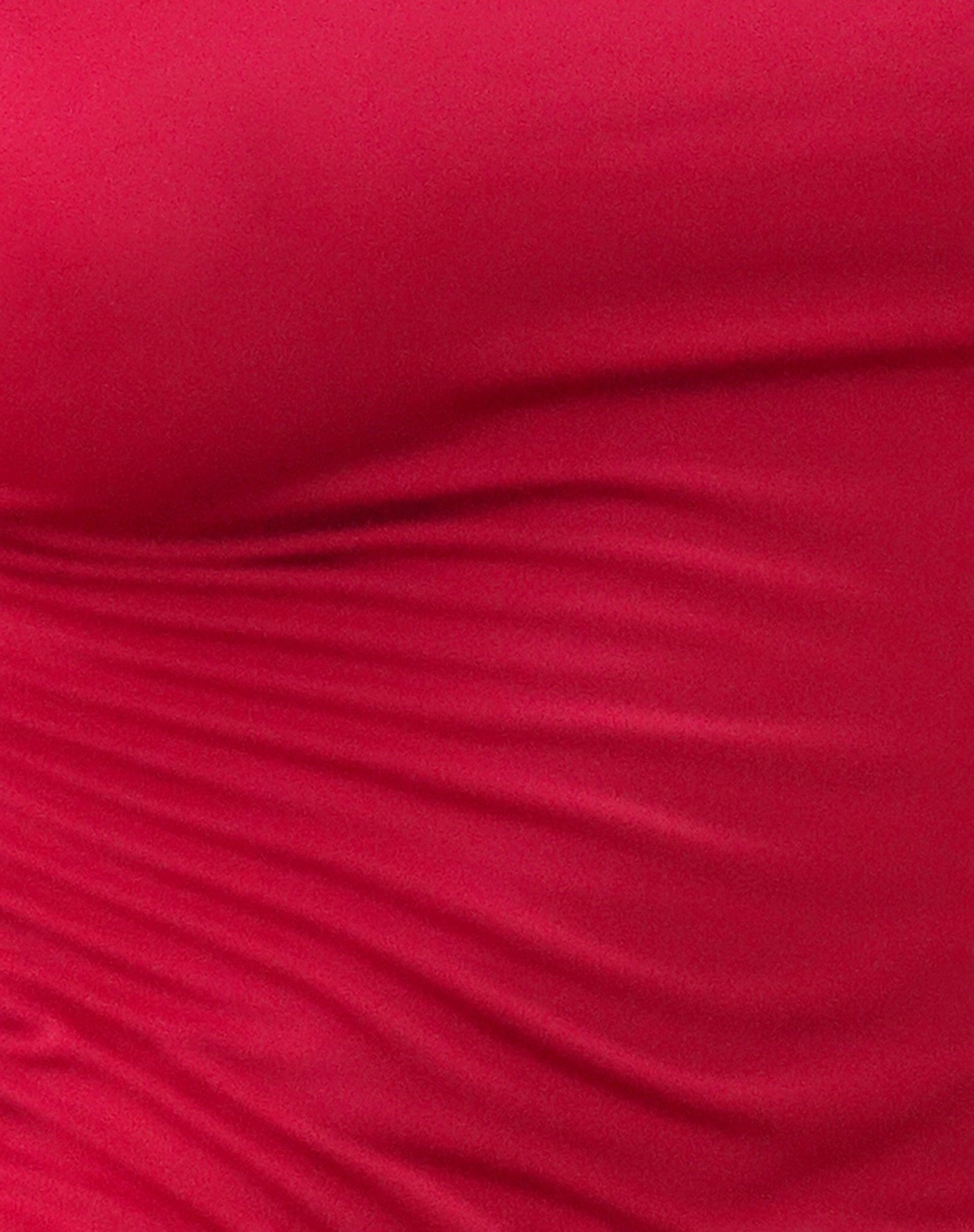 Morena Rosette Top in Red Female Product Image