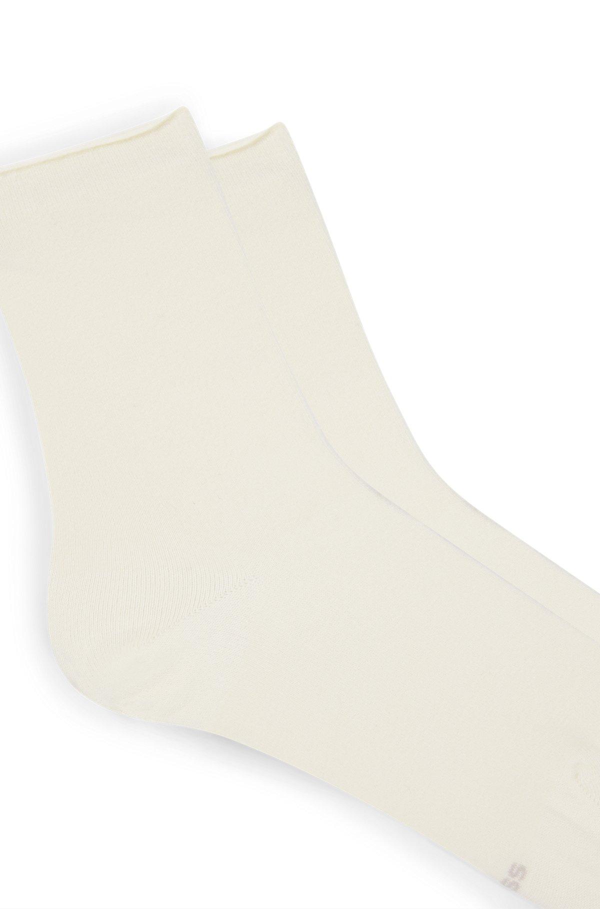 BOSS - Two-pack of socks in a bamboo-viscose blend - White Product Image