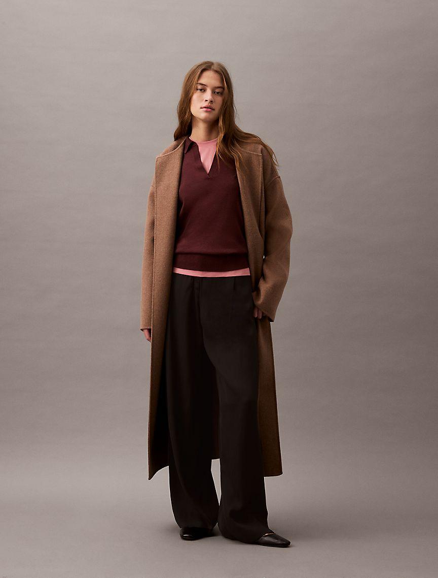 Extra Fine Merino Blend Polo Sweater Product Image