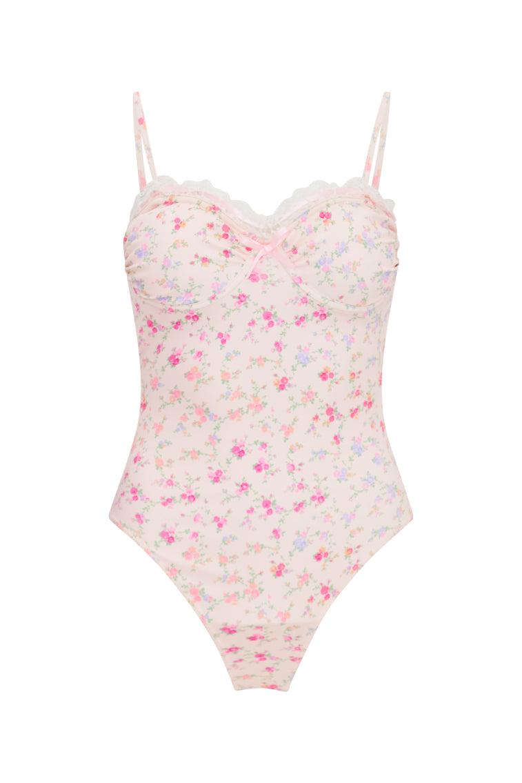 Brooksie Pink Floral One-Piece Swimsuit Product Image
