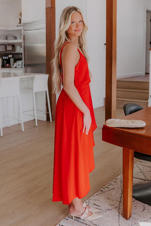 Cocktails First Midi Dress in Red Product Image