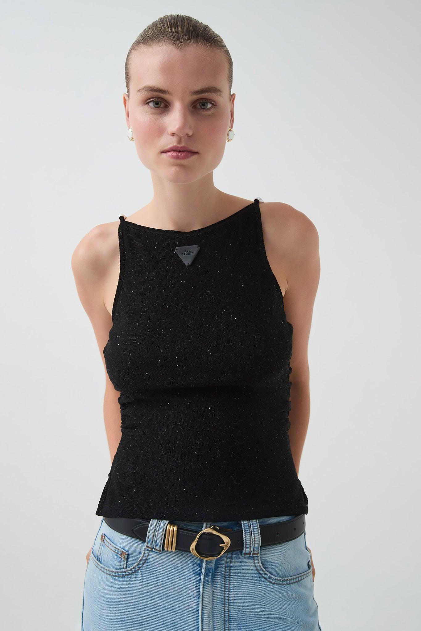 Ariel Sequin Knit Top Product Image