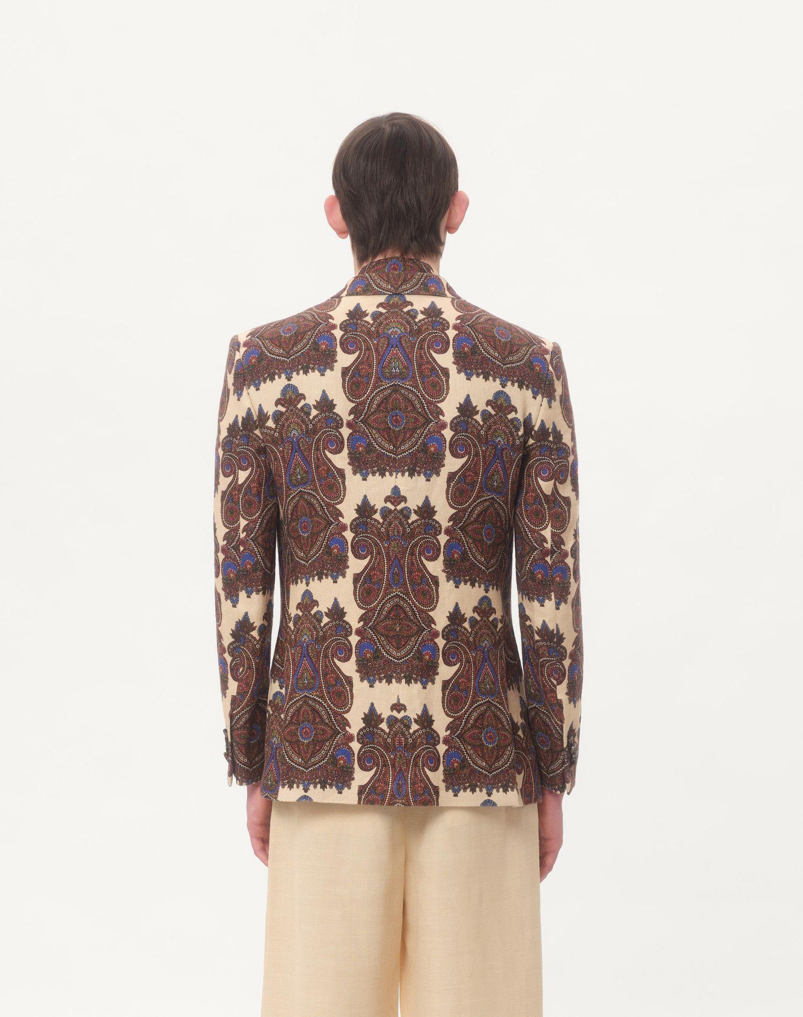 Single-Breasted Jacket In Canapone With Voyage Imaginaire Print Product Image