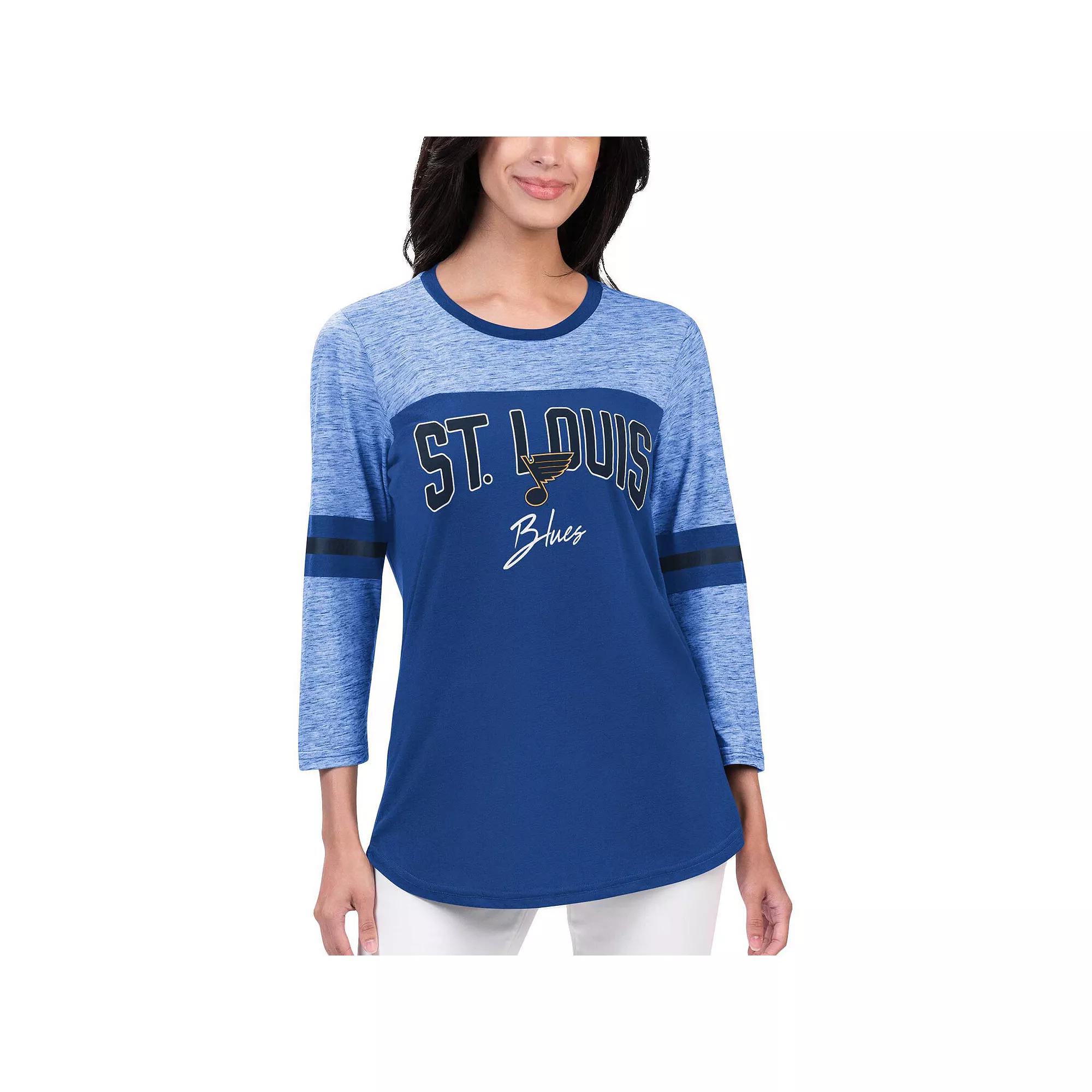 Women's G-III 4Her by Carl Banks Blue St. Louis Blues Play The Game 3/4-Sleeve T-Shirt,  Product Image