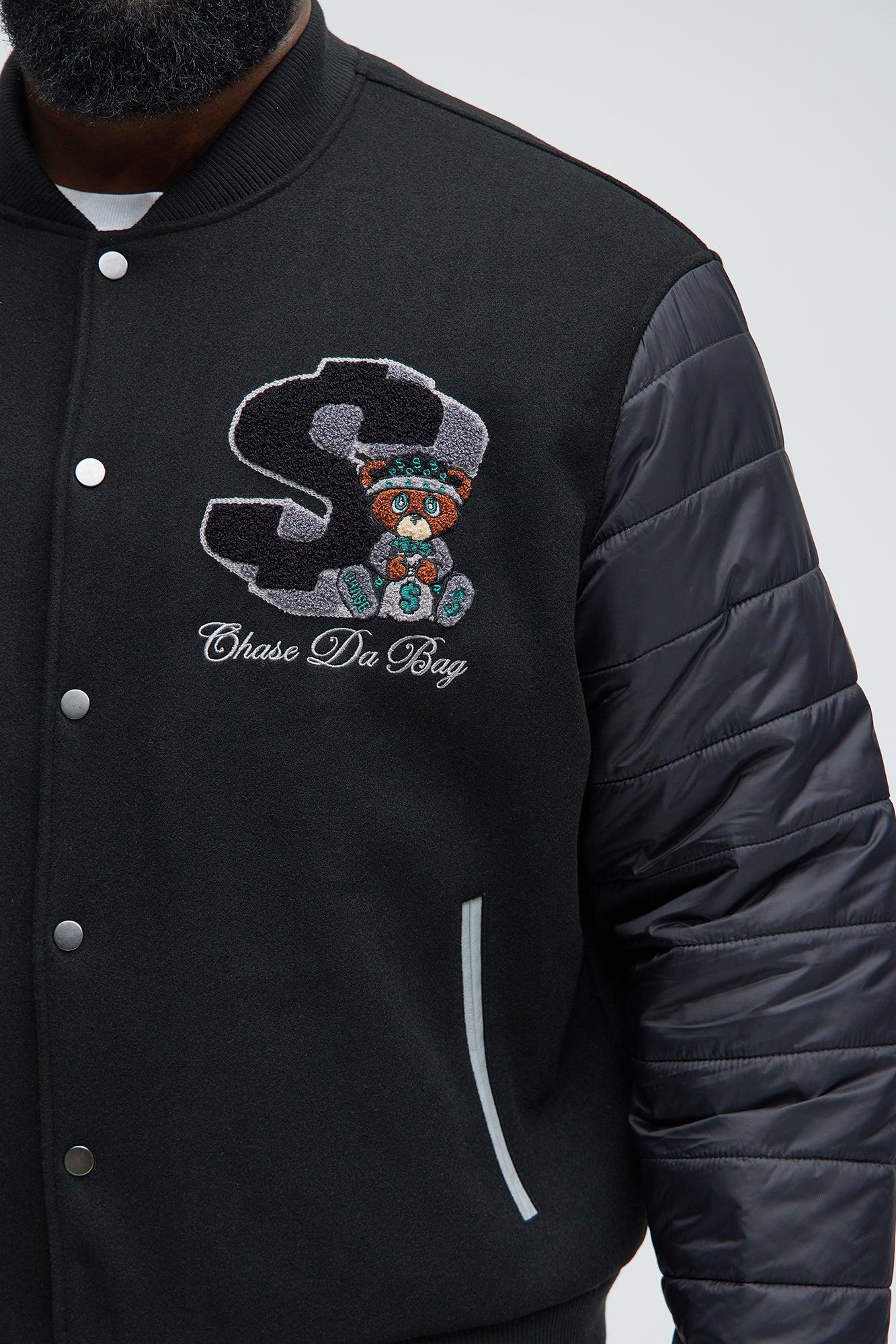 Chase A Bag Varsity Jacket - Black Product Image
