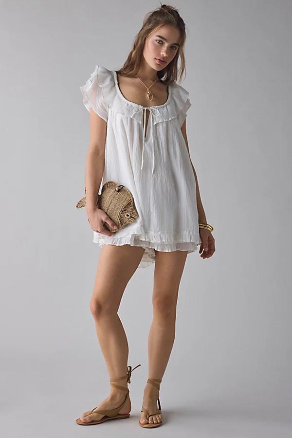 Kimchi Blue Annabelle Ruffle Tie-Front Babydoll Romper Womens at Urban Outfitters Product Image