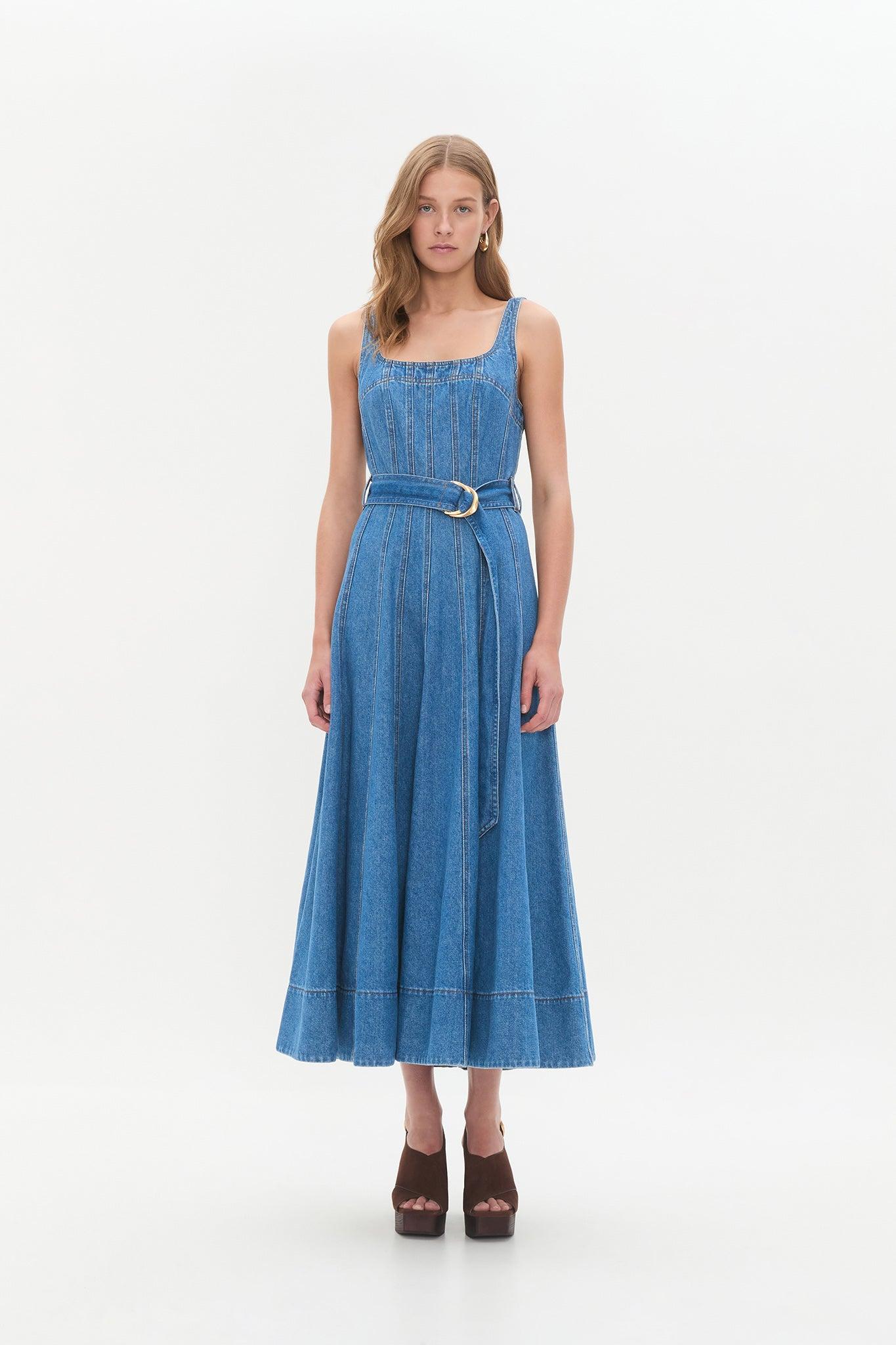 Rainer Denim Midi Dress Product Image
