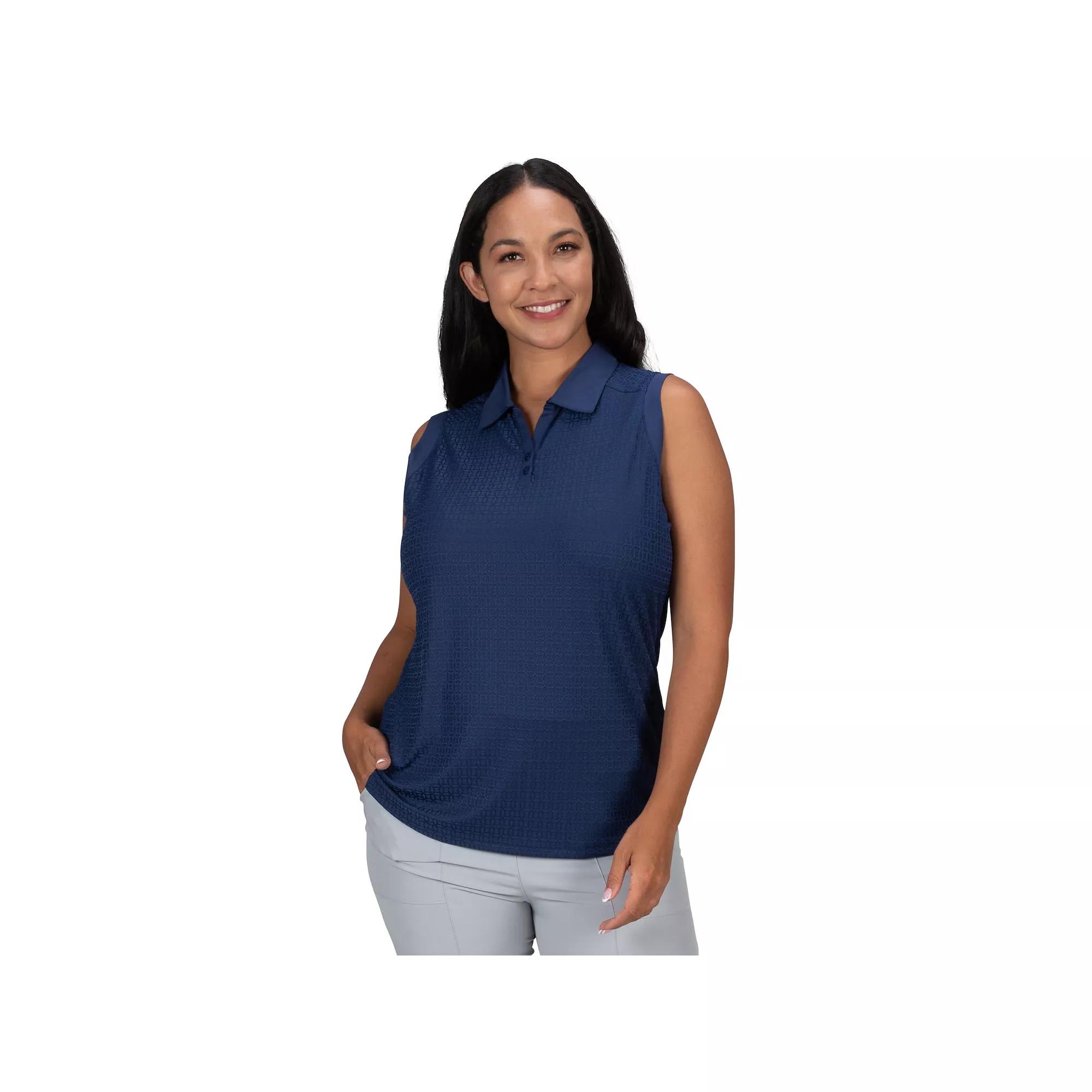 Plus Size Nancy Lopez Journey Sleeveless Polo, Women's, Size: 1XL, Green Product Image