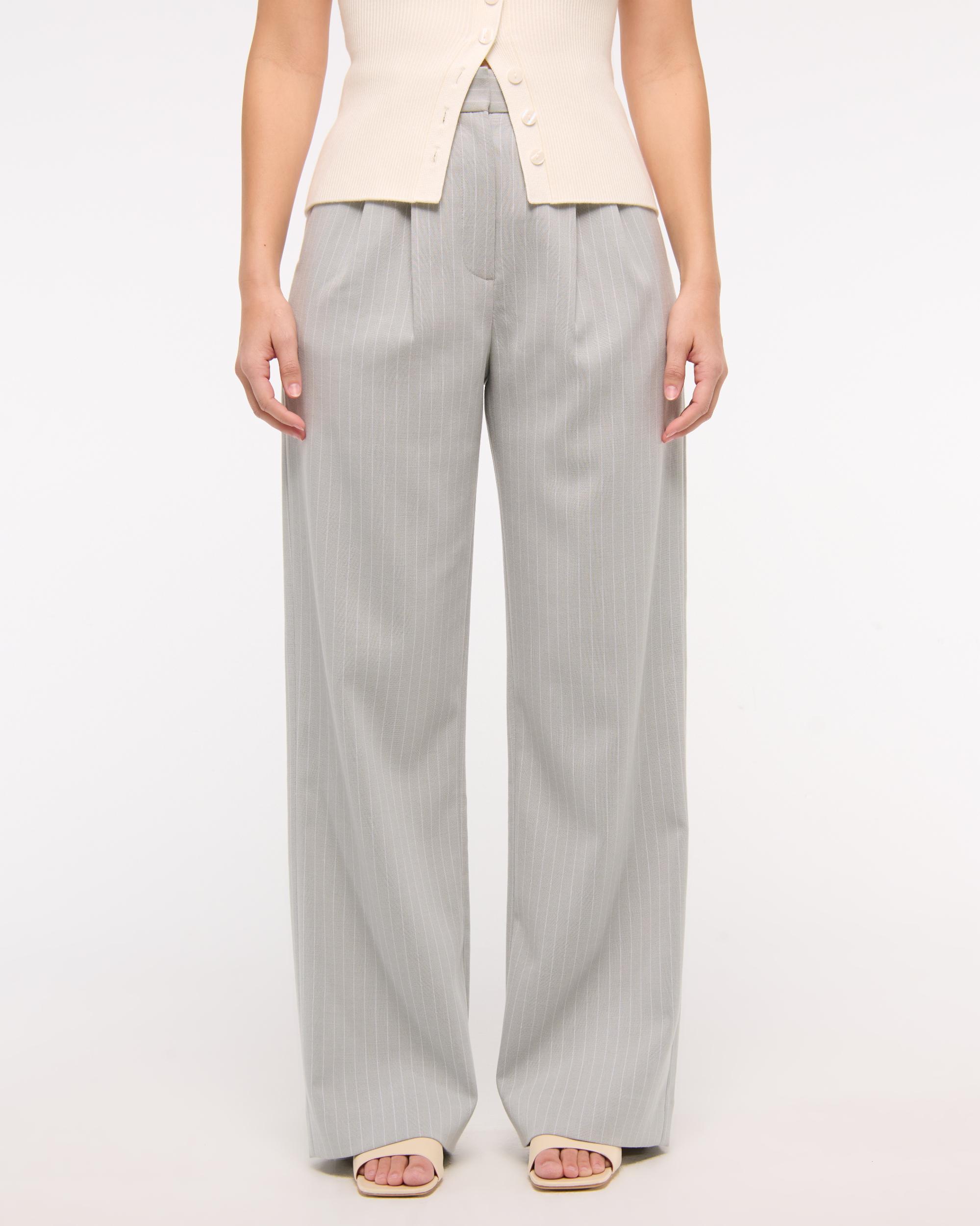 Curve Love A&F Sloane Tailored Wide Leg Pant Product Image