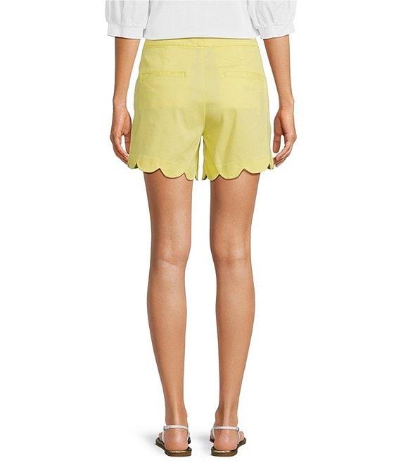 Lilly Pulitzer Buttercup Mid Rise Scallop Shorts Product Image