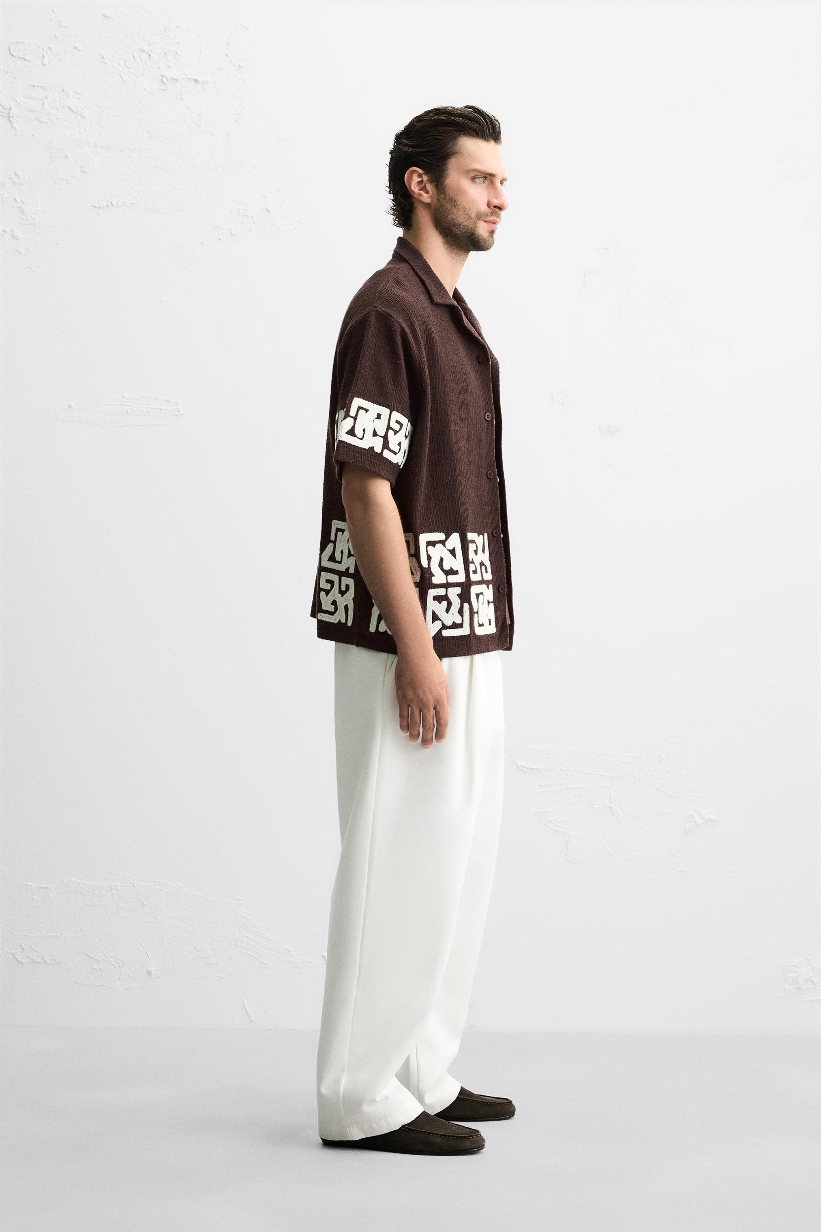 RELAXED FIT EMBROIDERED SHIRT Product Image