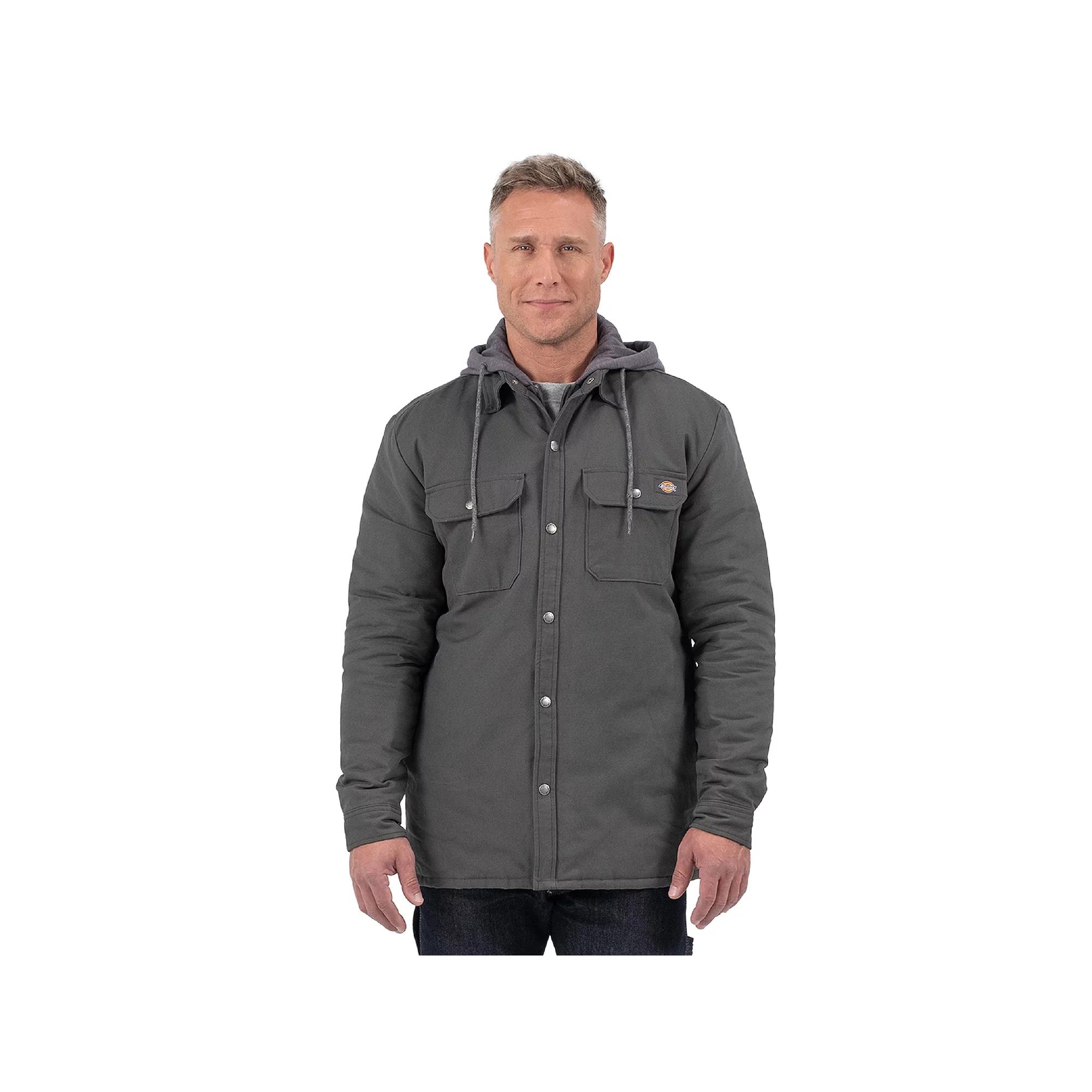 Men's Dickies Hydroshield Duck Hooded Shirt Jacket,  Product Image