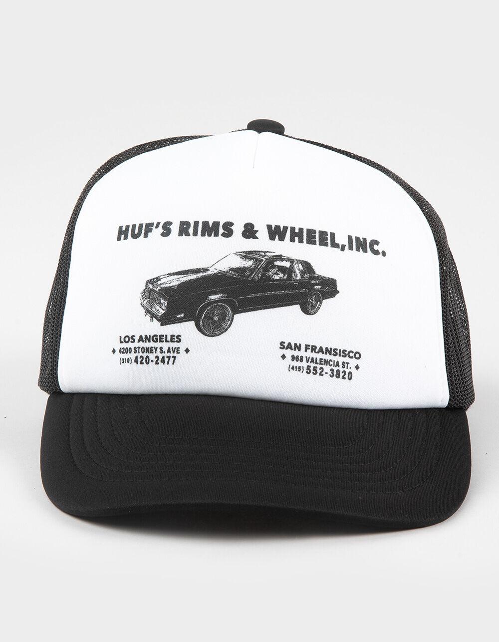 HUF Rims & Wheel Trucker Hat - BLACK/WHITE Product Image
