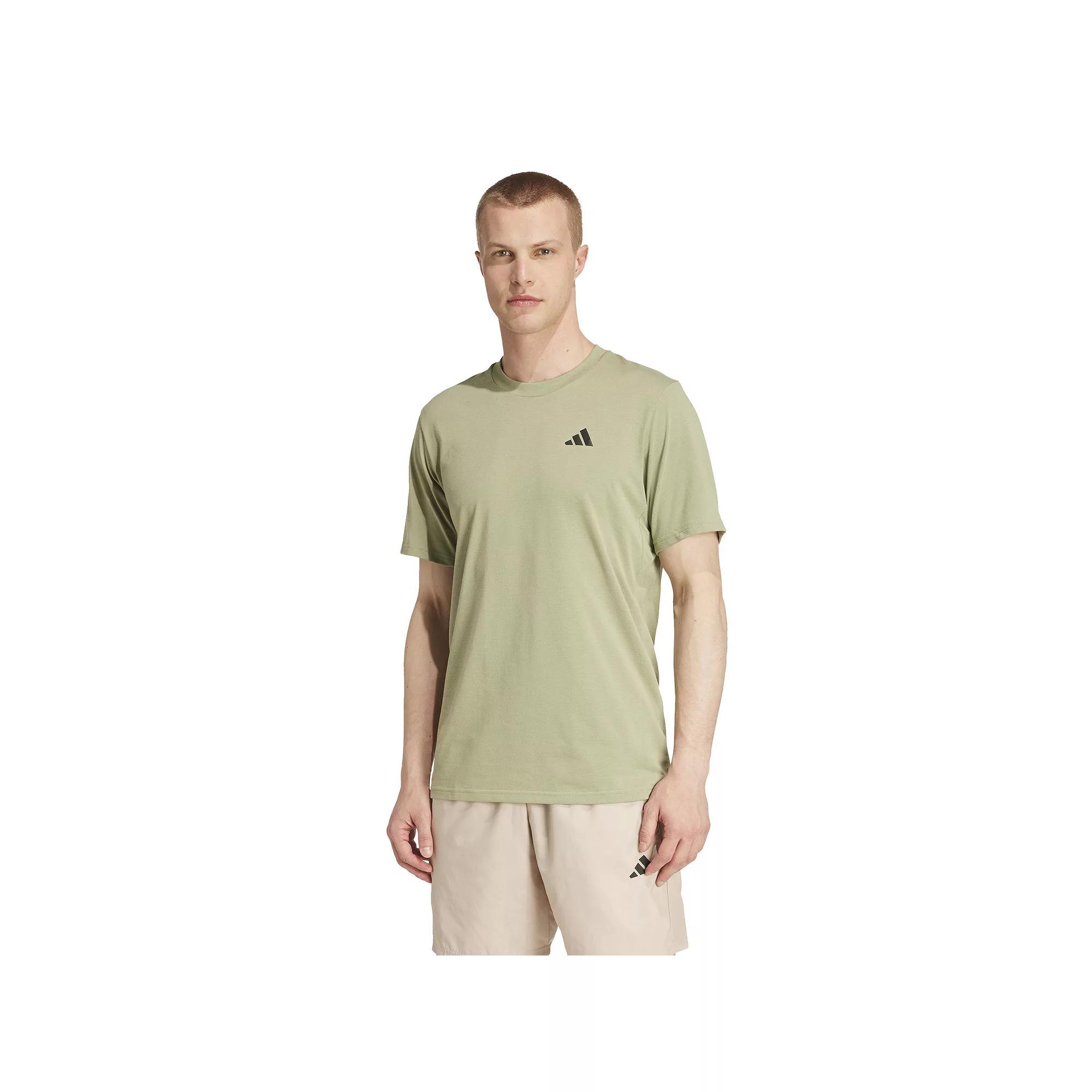 Men's adidas Train Essentials Feelready Training Tee, Size: Medium, Tent Green Black Product Image