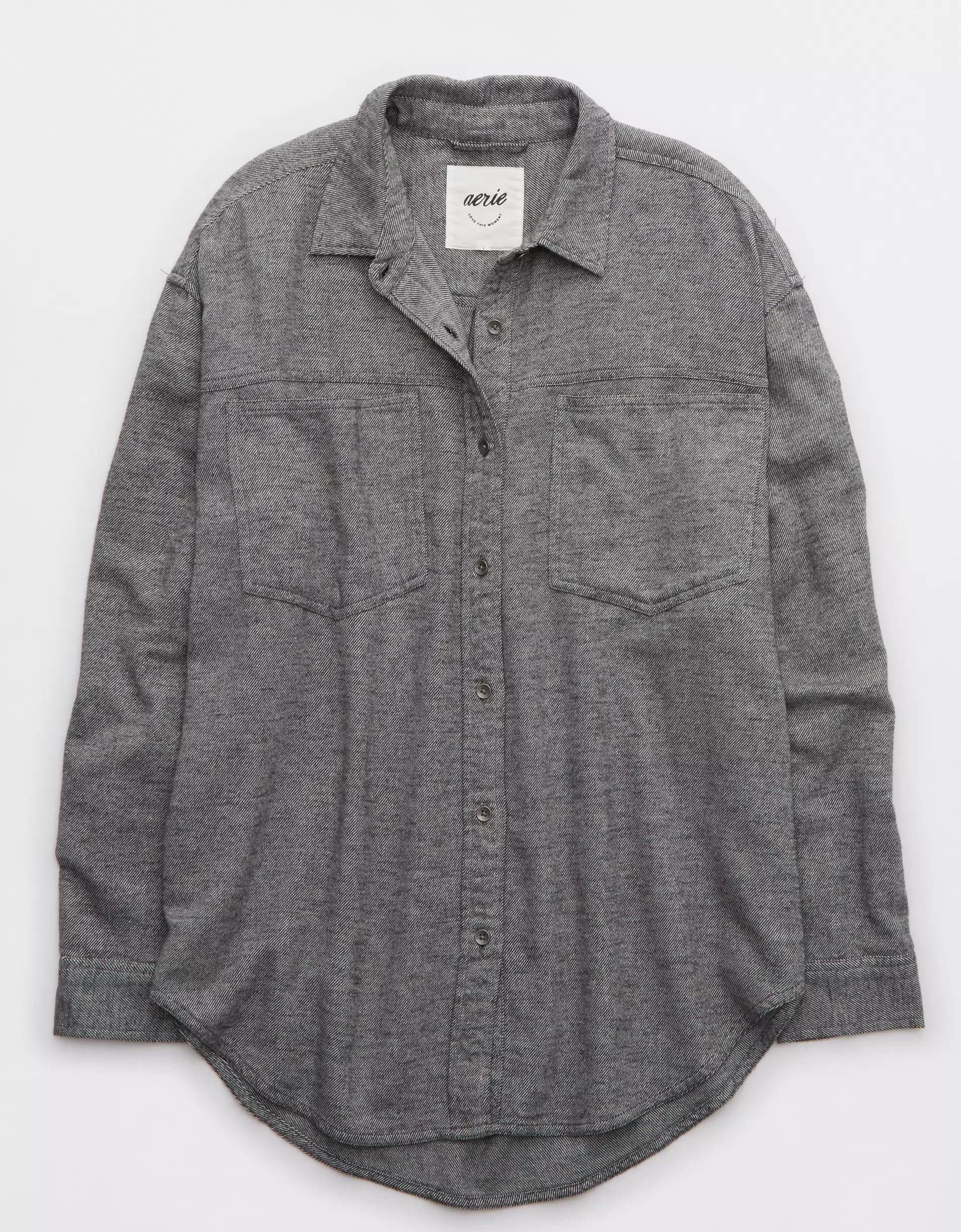 Aerie Anytime Fave Twill Shirt Product Image