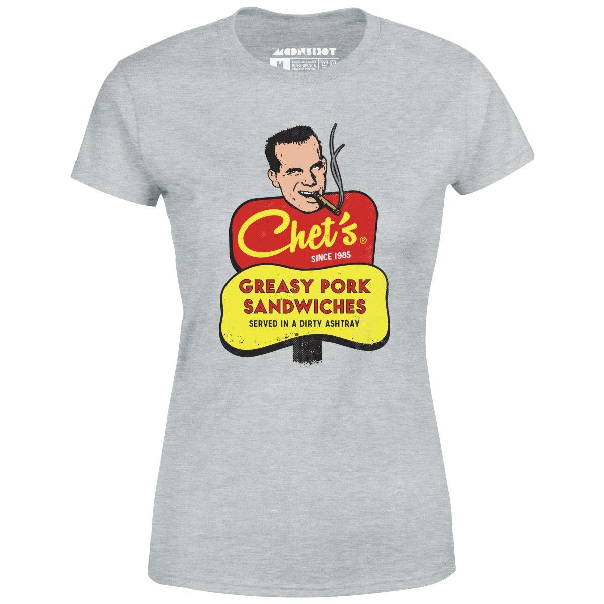 Chet's Greasy Pork Sandwiches - Women's T-Shirt Female Product Image