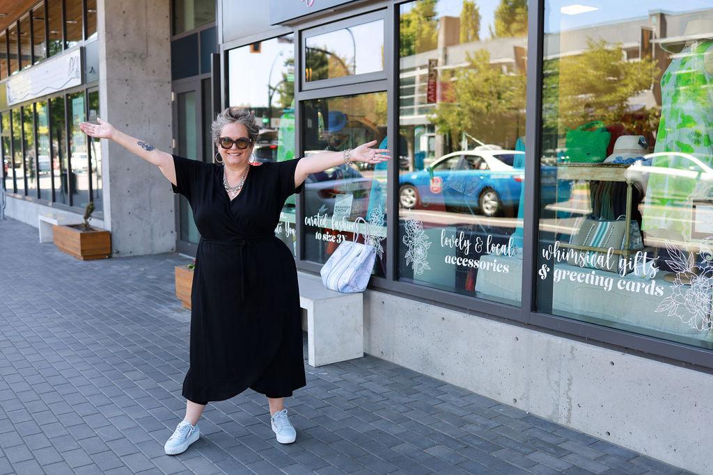 Base Level Abbie Wrap Dress - Sizes 14-28! Product Image