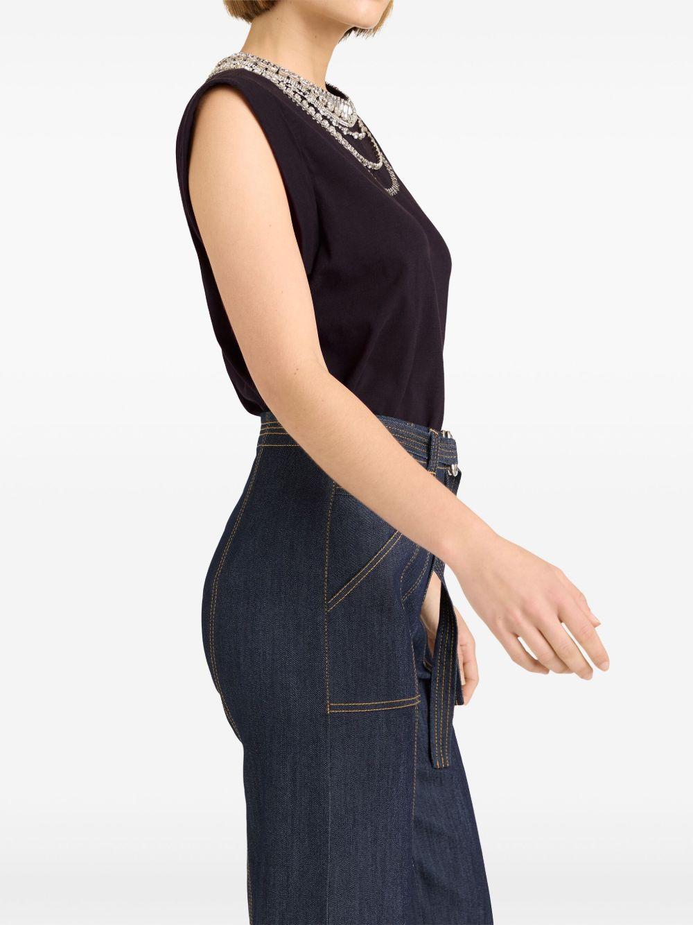 Bella necklace-embellished T-shirt Product Image