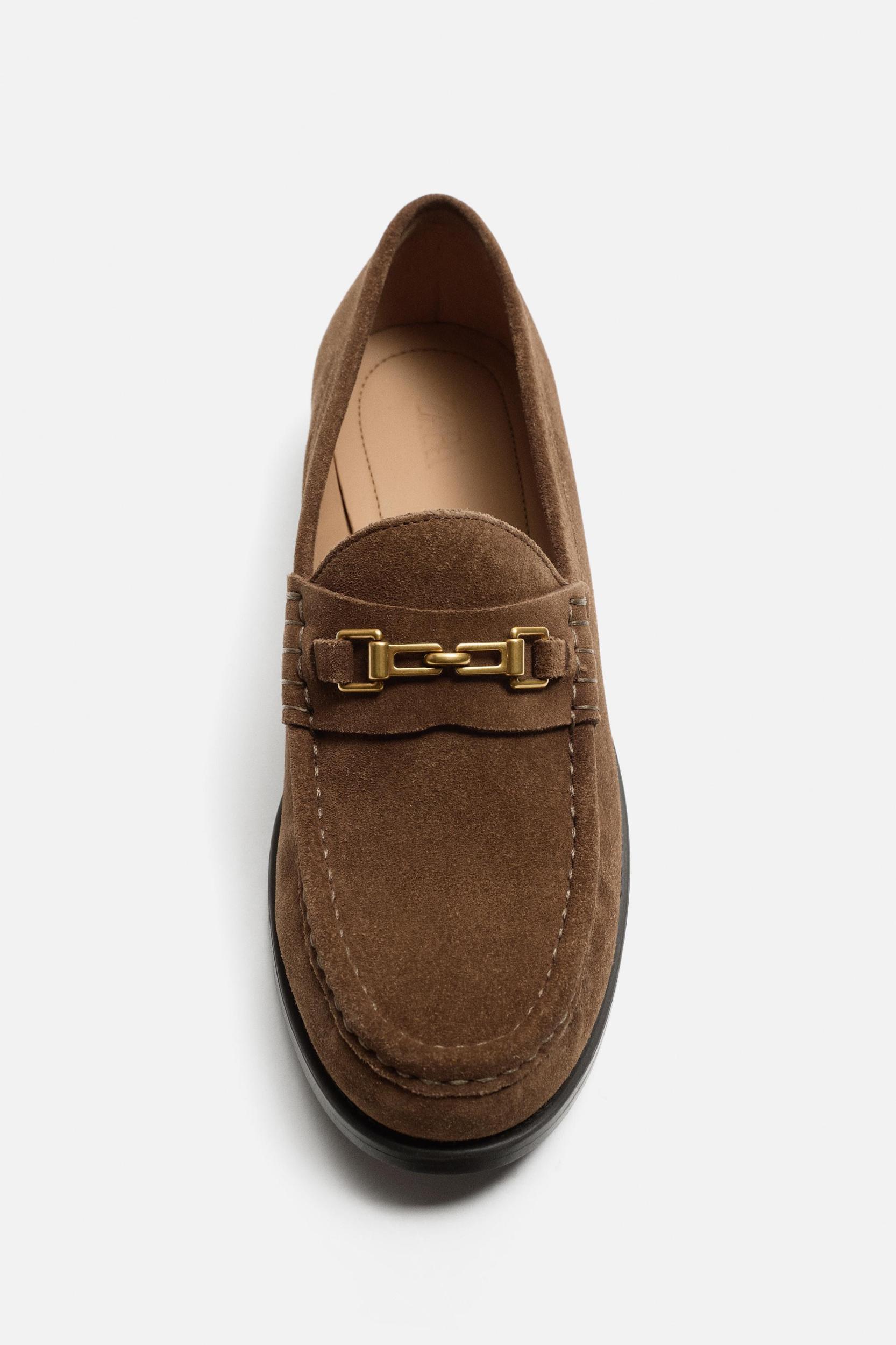 LEATHER LOAFERS WITH APPLIQUÉ Product Image