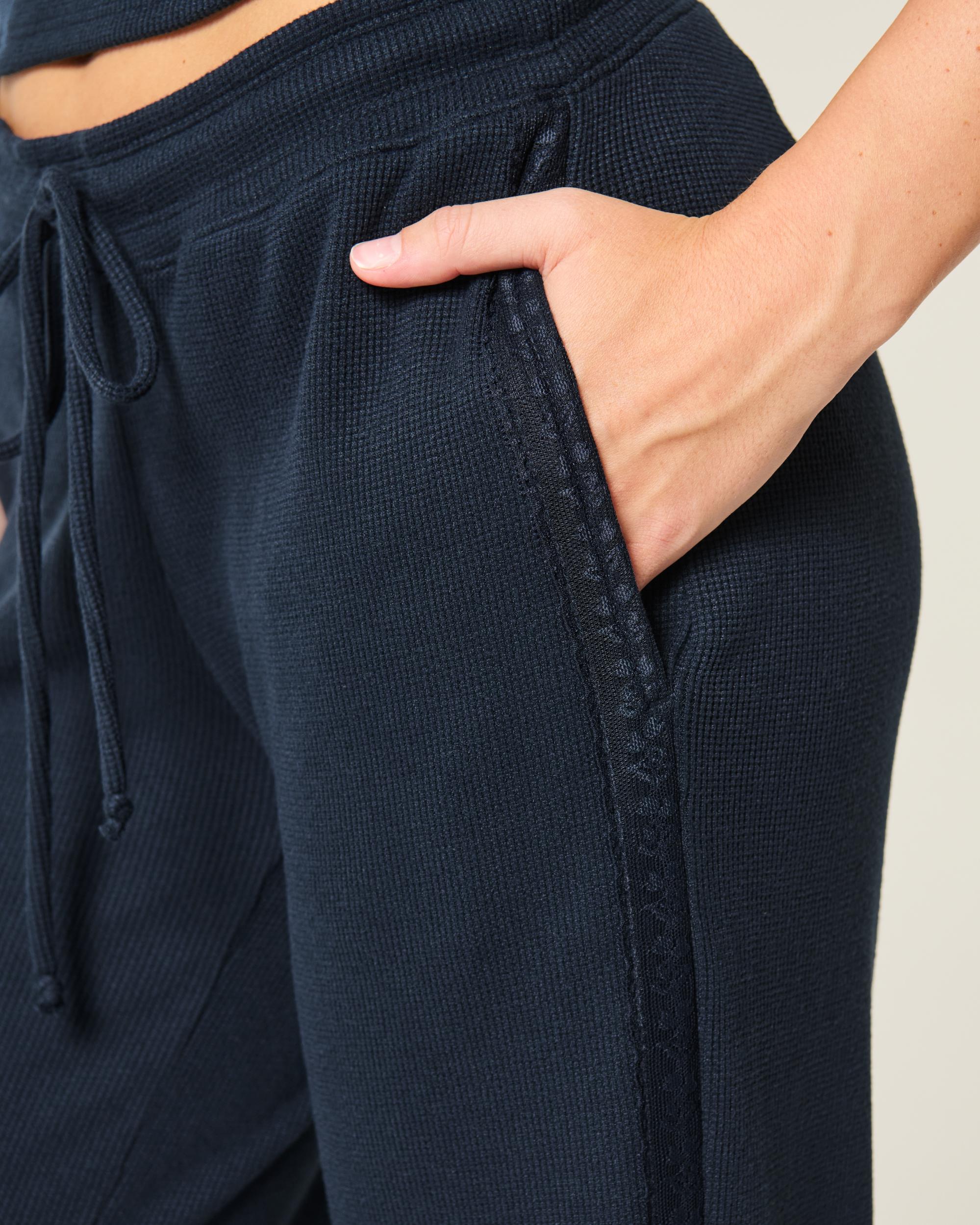 Gilly Hicks Waffle Lace Straight Pants Product Image