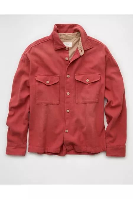 AE Boxy Flannel Shirt Product Image